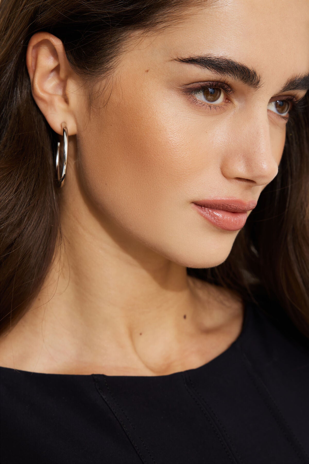 Lot de 2 boucles d'oreilles créoles tubulaires