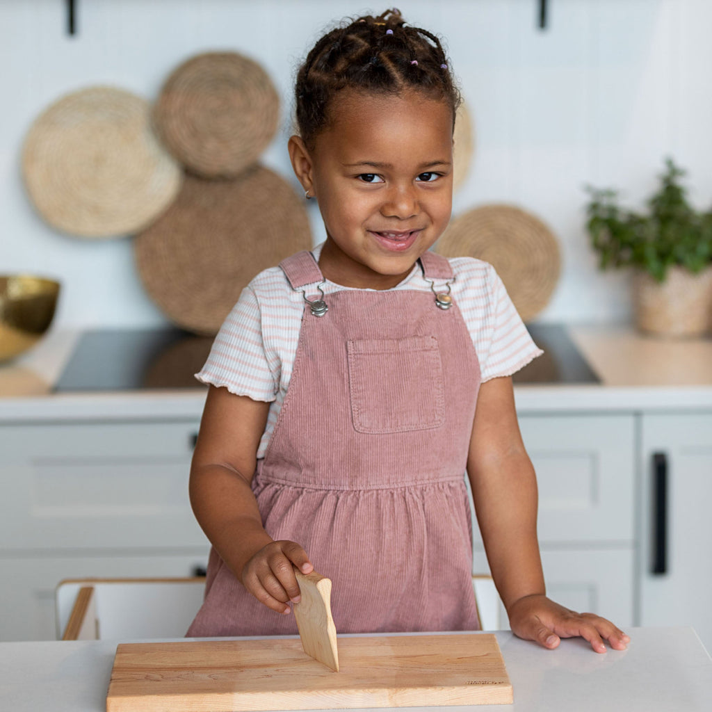 Wooden Knife and Cutting Board Set for Kids