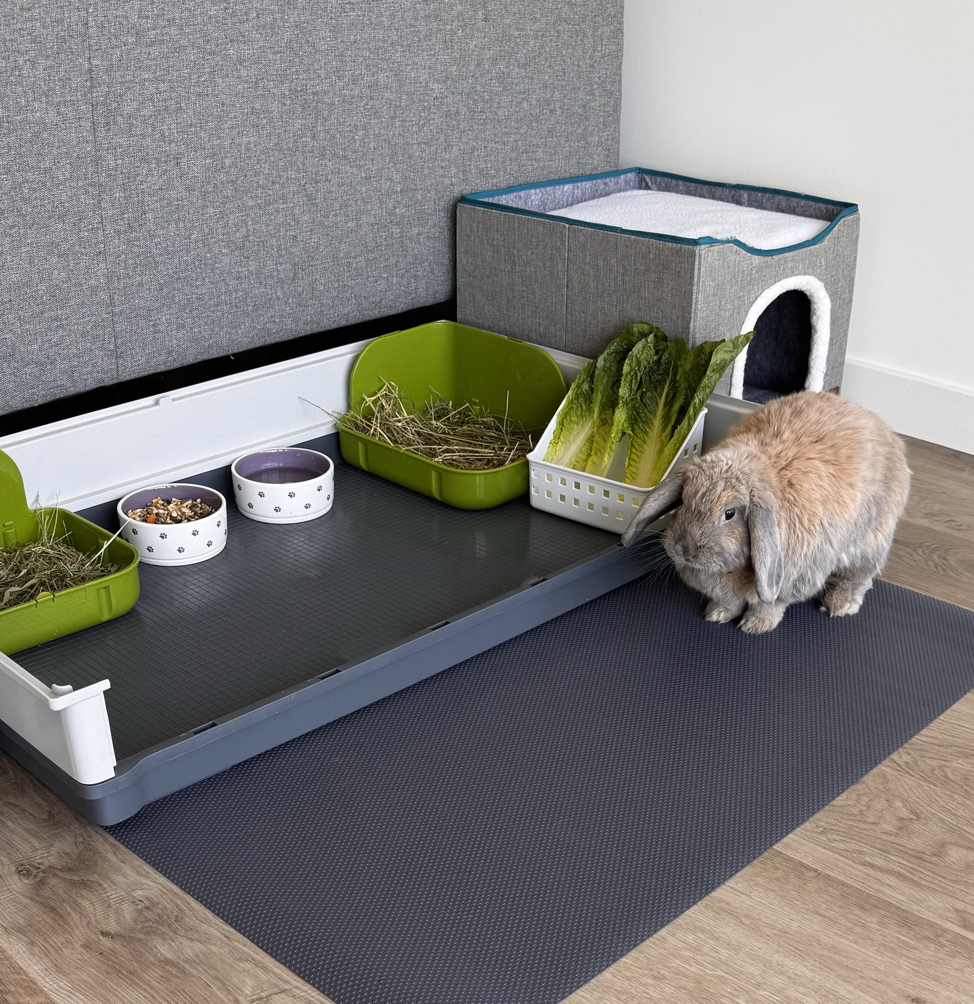 Tapis de cage polyvalent en EVA pour lapins, cochons d'Inde et reptiles, facile à découper, 45,7 cm x 200 cm