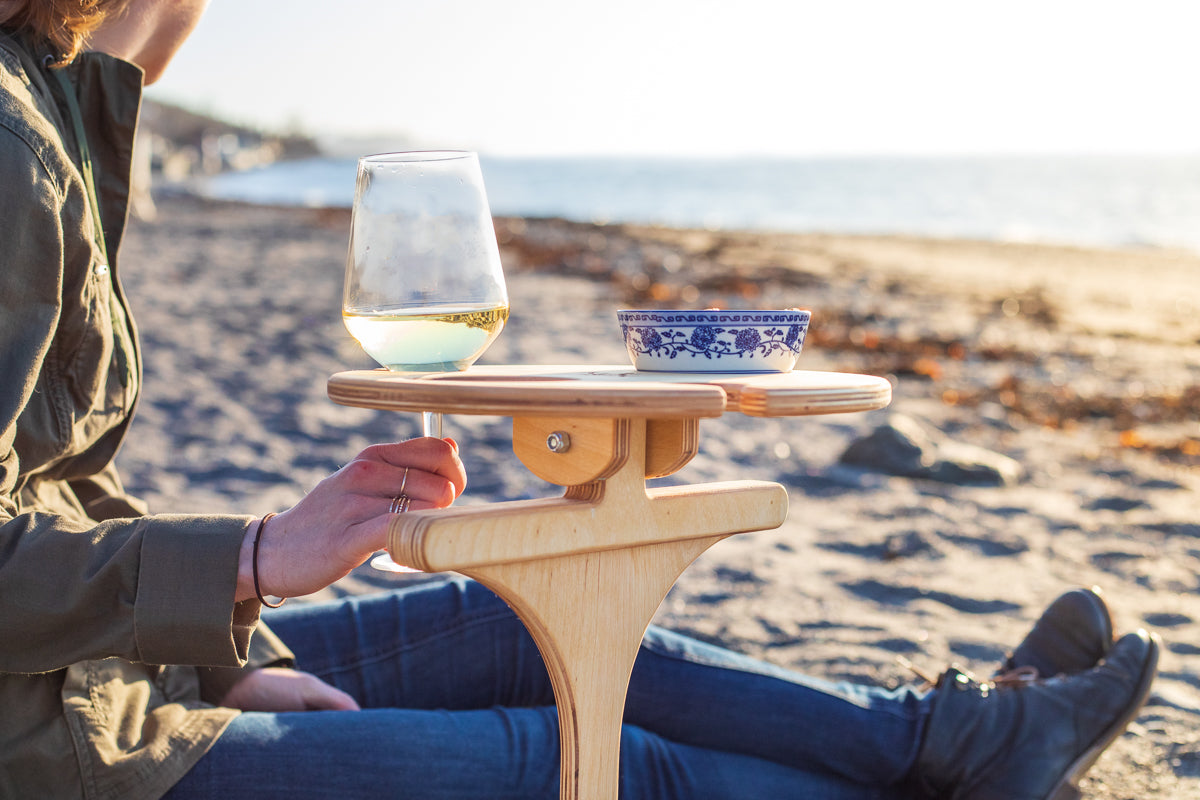 Kin-Bin Portable Outdoor Tray for Glasses and Bottles