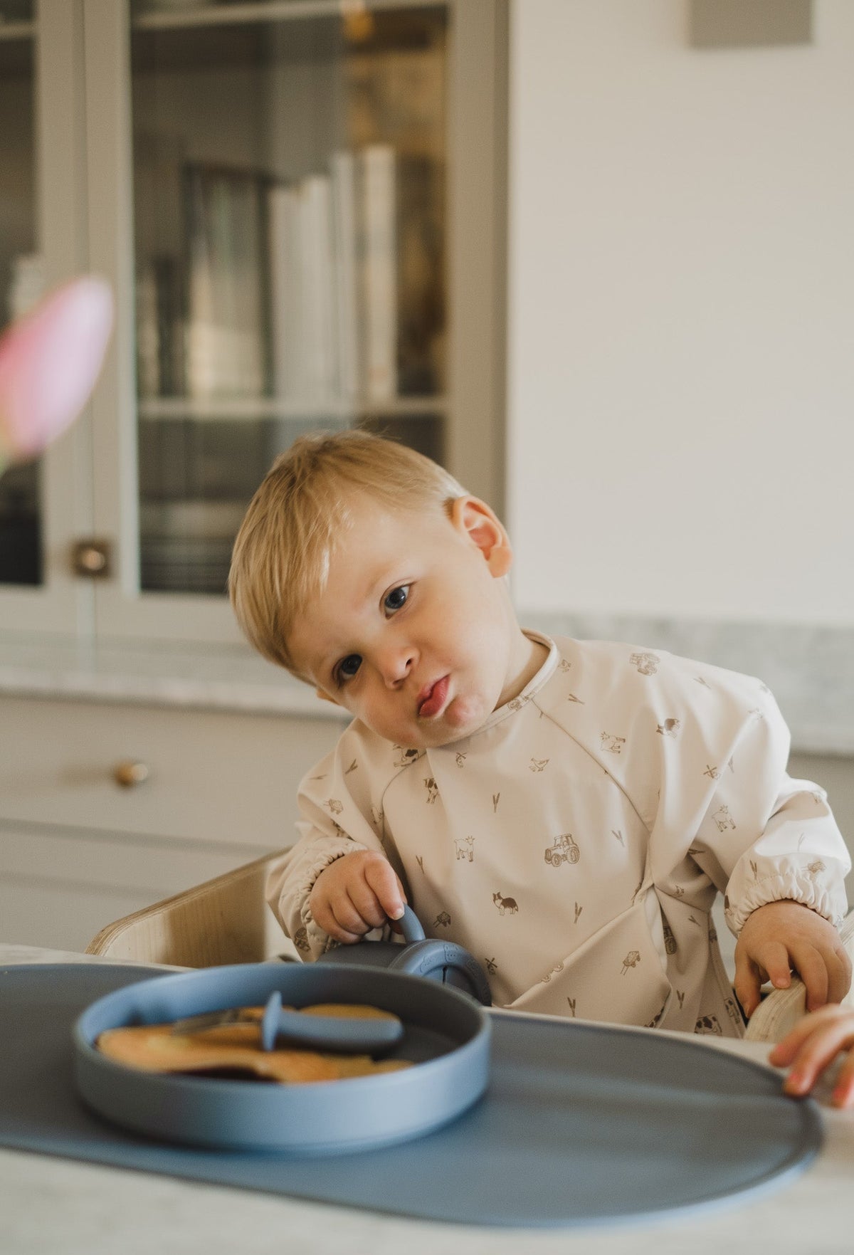 Waterproof Long Sleeve Bib with Pocket | 6-24 Months