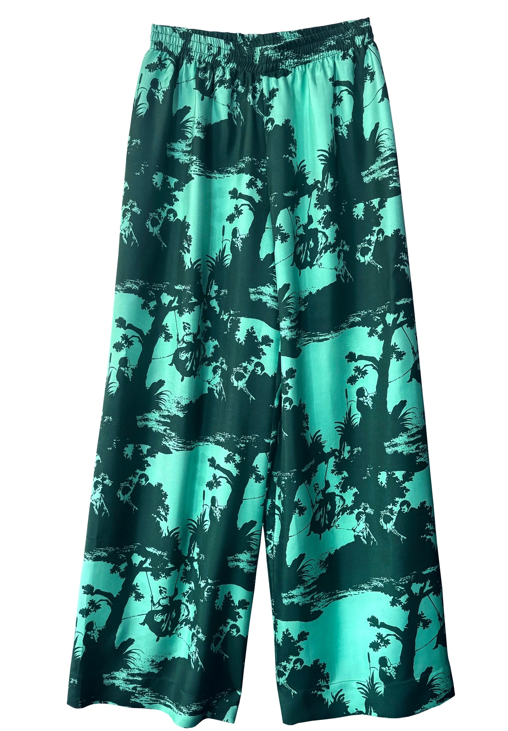 pop toile aqua silk pants