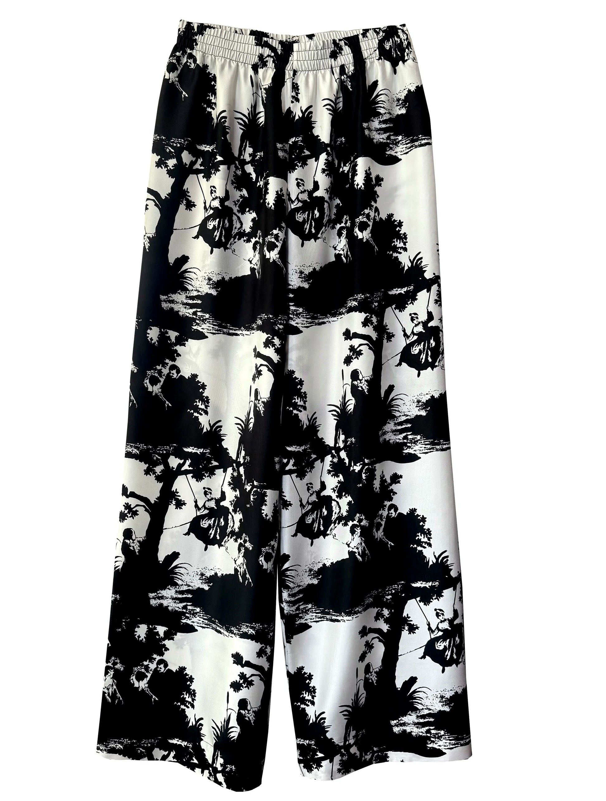pop toile b&w silk pants