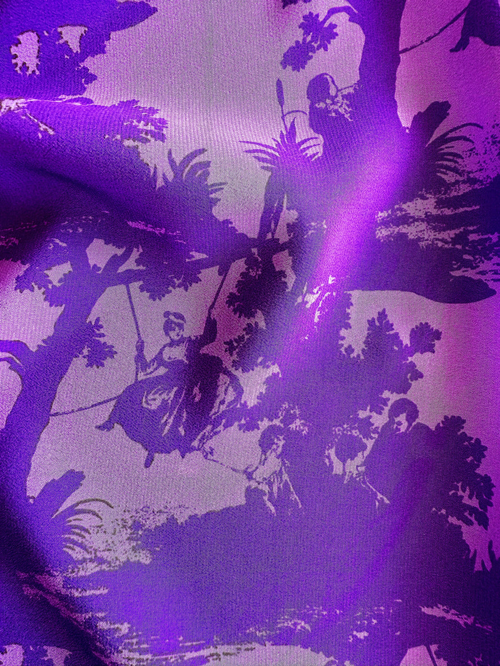 pop toile violet silk scarf