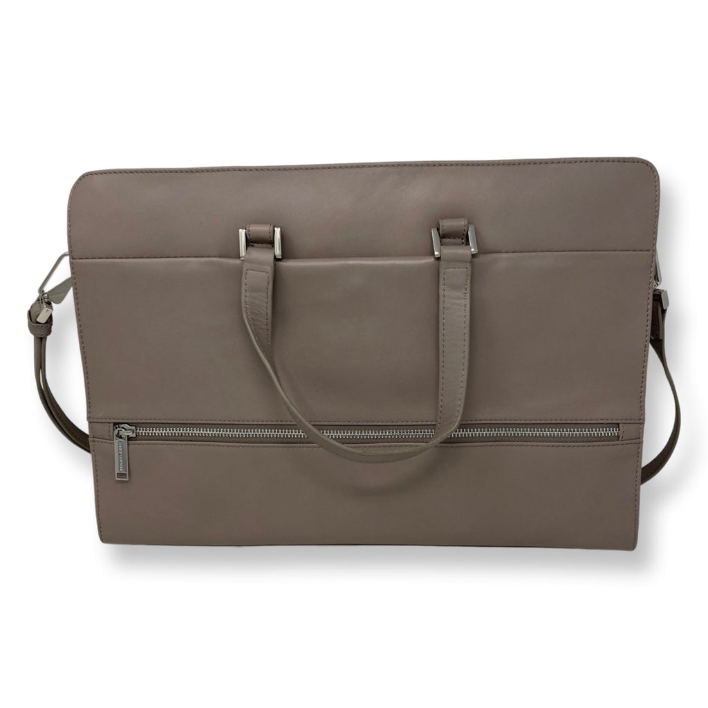 Taupe Leather Laptop Bag | Elizabeth