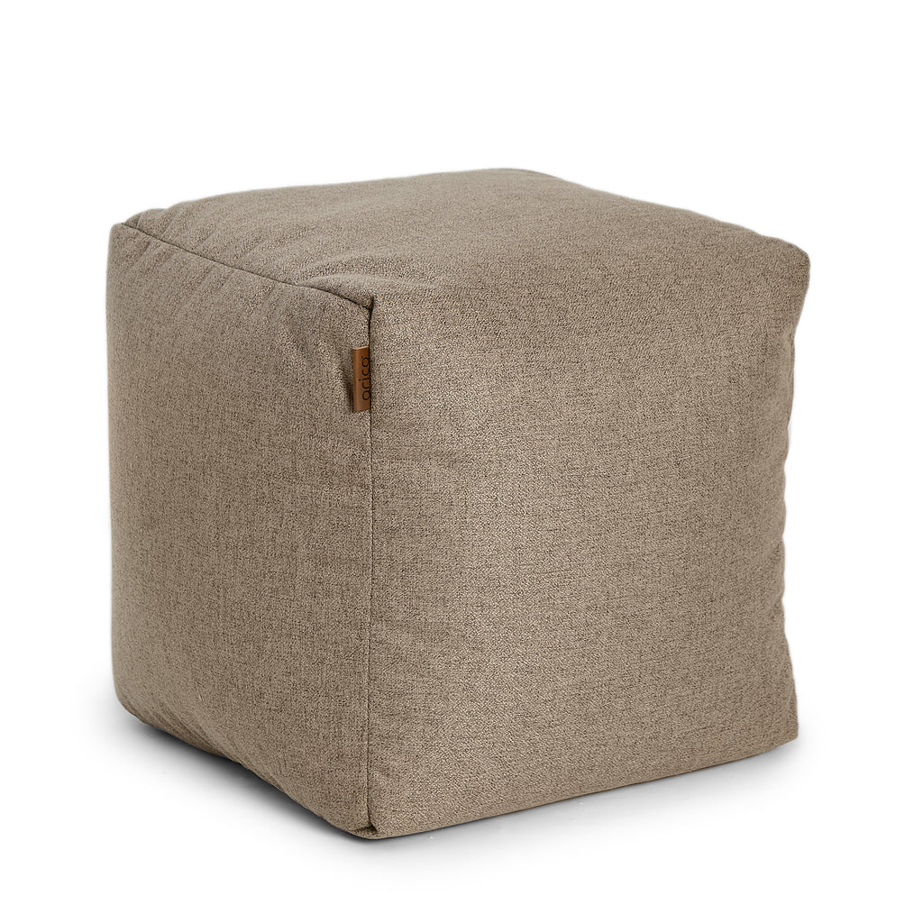 Square Footrest Pouf - Sepia