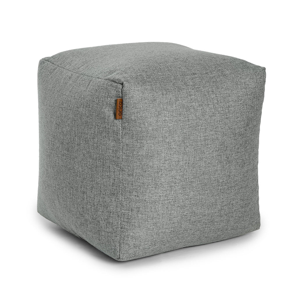 Square Footrest Pouf - Sepia
