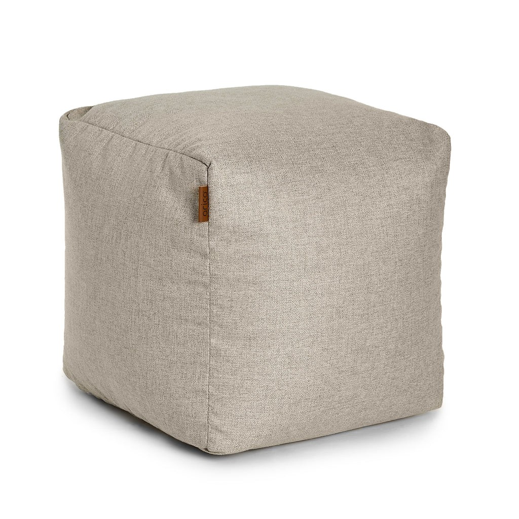 Square Footrest Pouf - Sepia