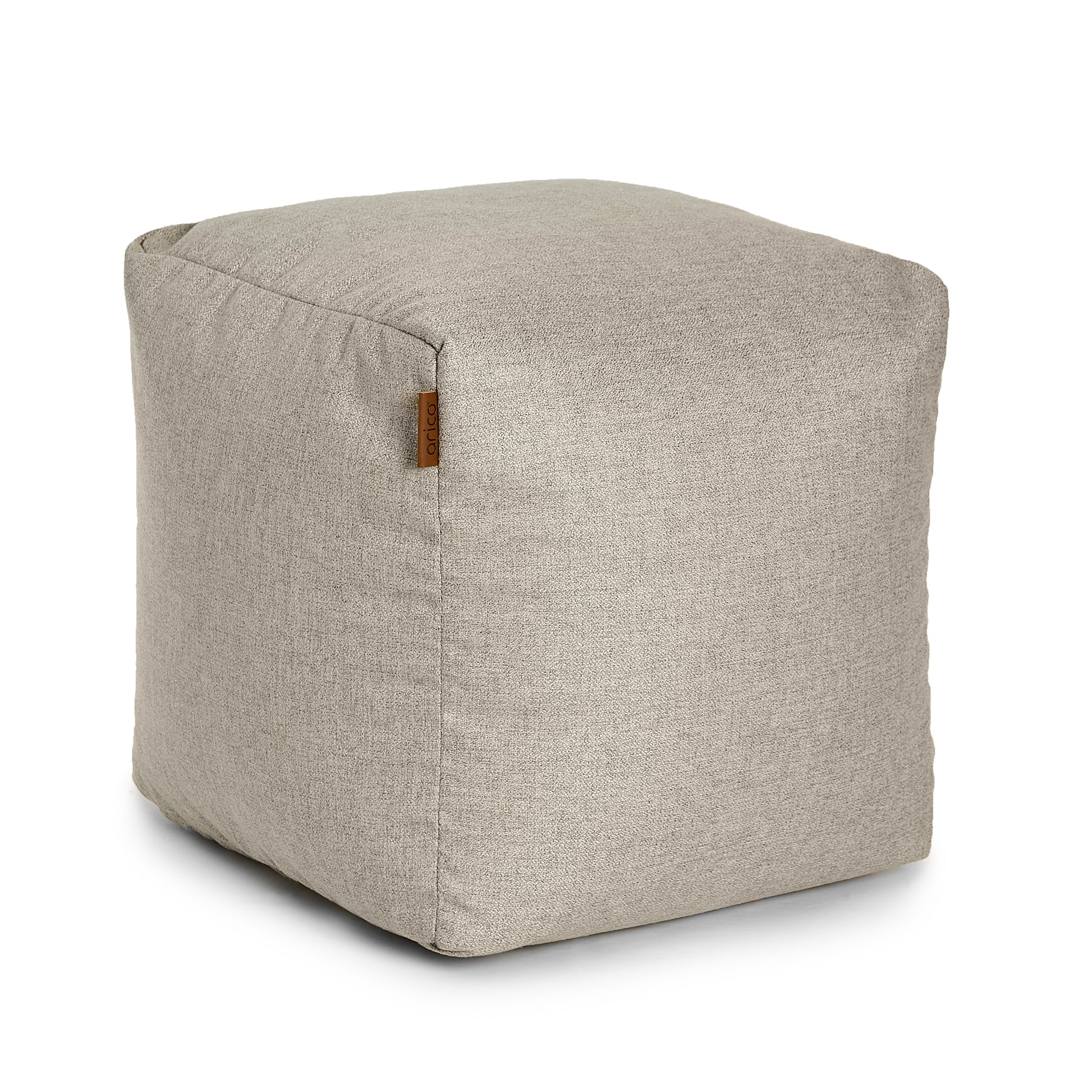 Square Footrest Pouf - Sepia