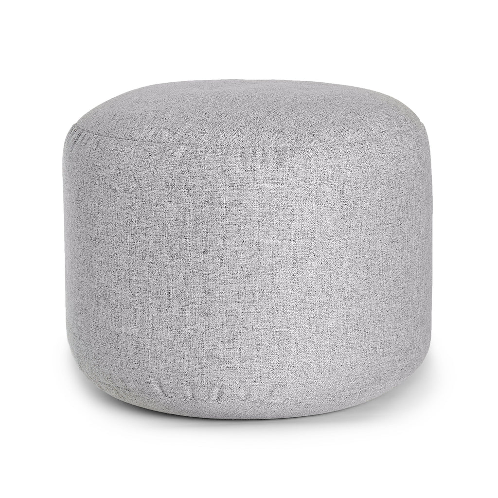 Round Footrest Pouf - Sepia