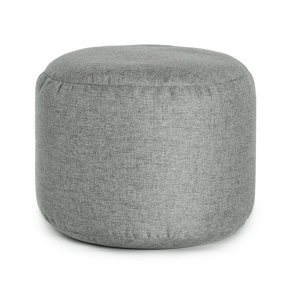 Round Footrest Pouf - Sepia