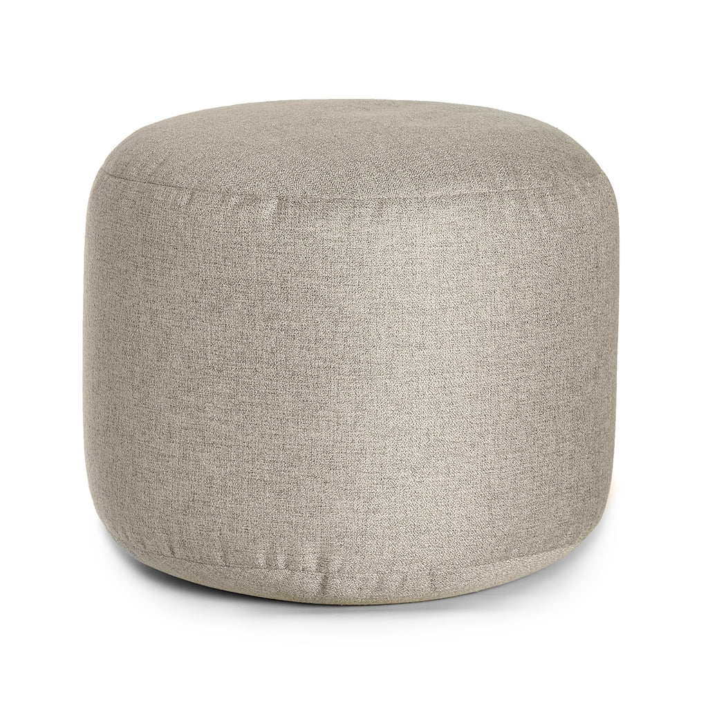 Round Footrest Pouf - Sepia