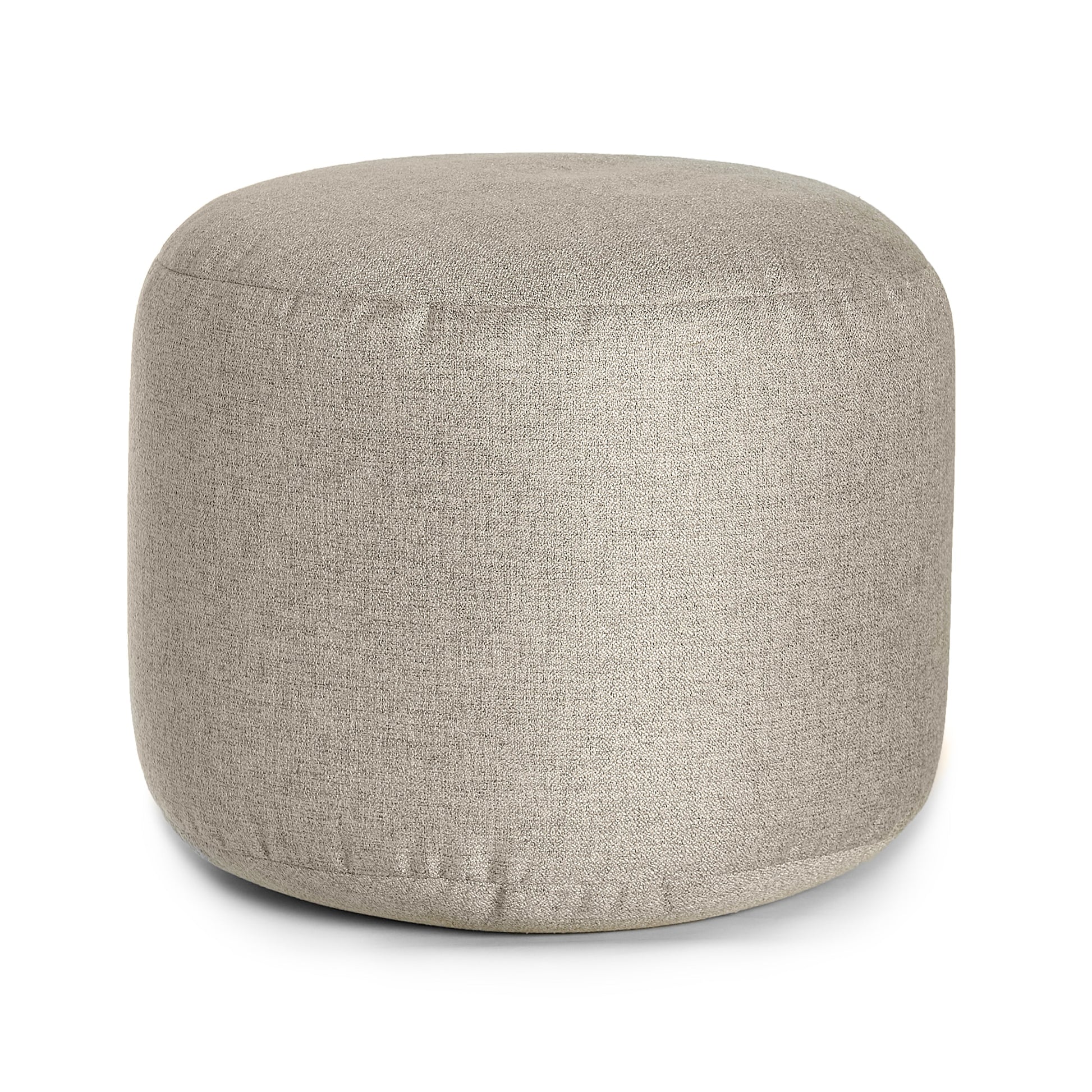 Round Footrest Pouf - Sepia