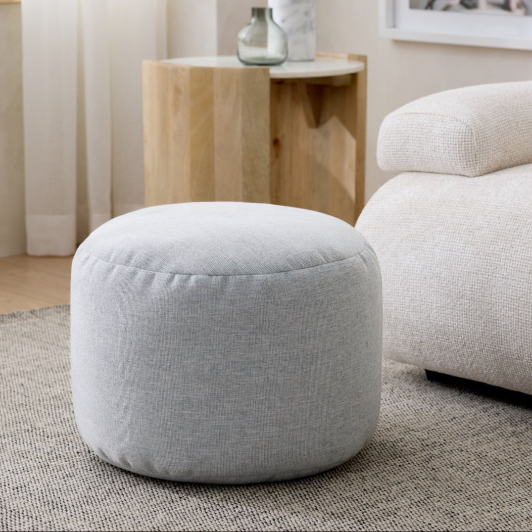 Round Footrest Pouf - Sereny