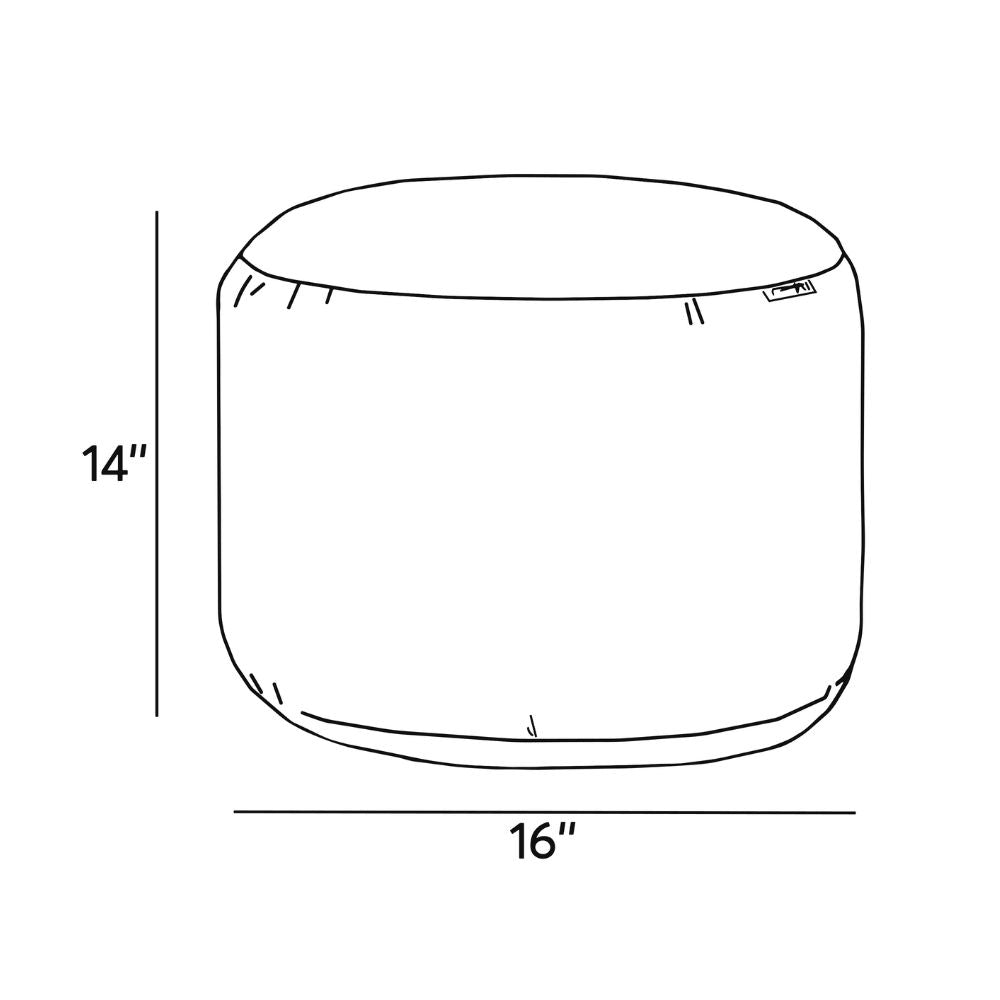 Round Footrest Pouf - Sereny