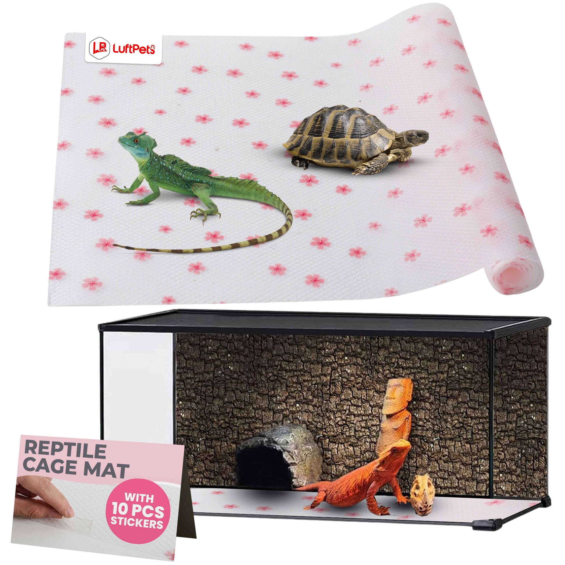 Tapis de cage polyvalent en EVA pour lapins, cochons d'Inde et reptiles, facile à découper, 45,7 cm x 200 cm