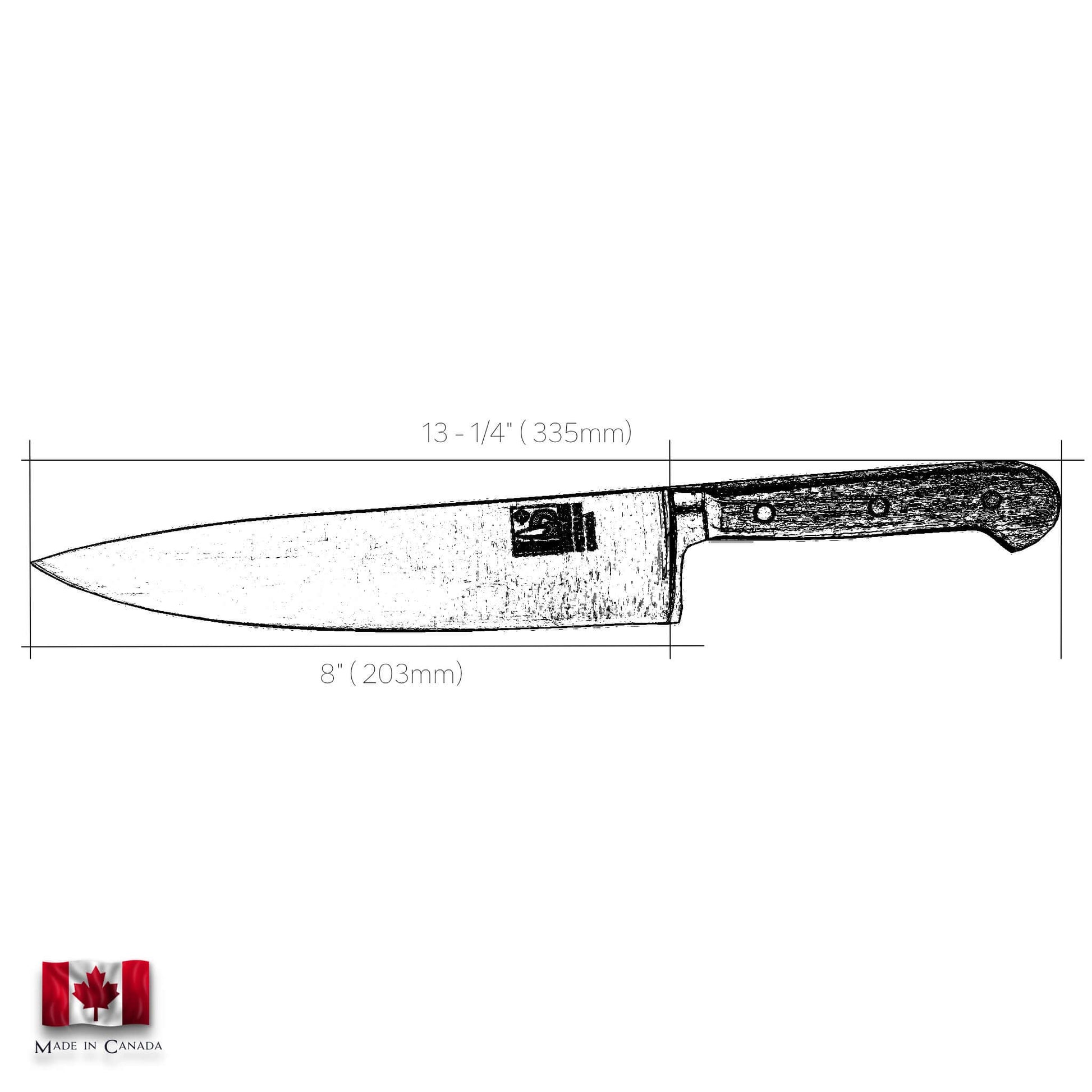 Forged Heavy Chef Knife 8" Forged Steel - #209FG-8