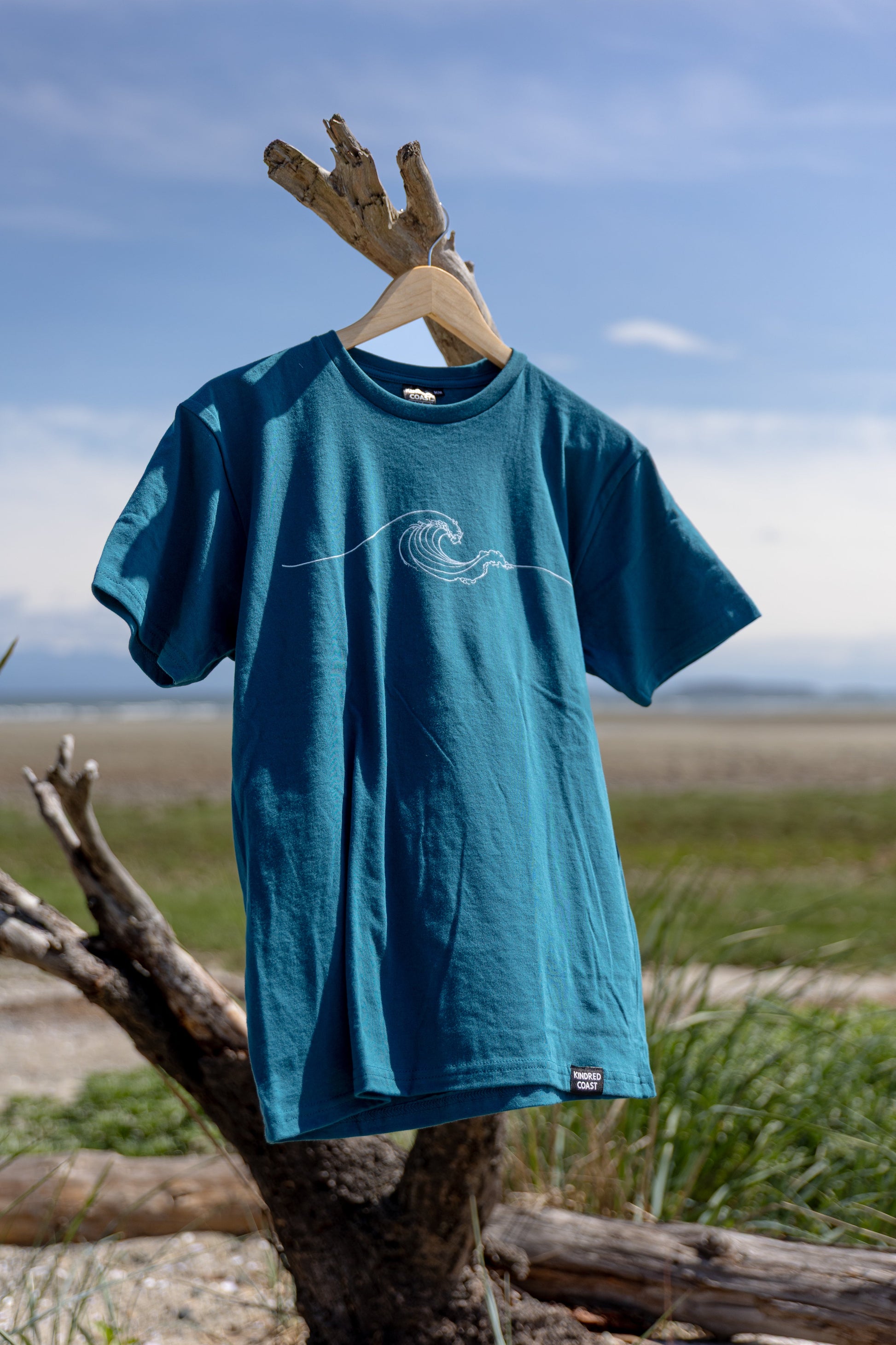 NEW WAVE - Unisex 100% Organic Cotton Tee - Ocean Blue