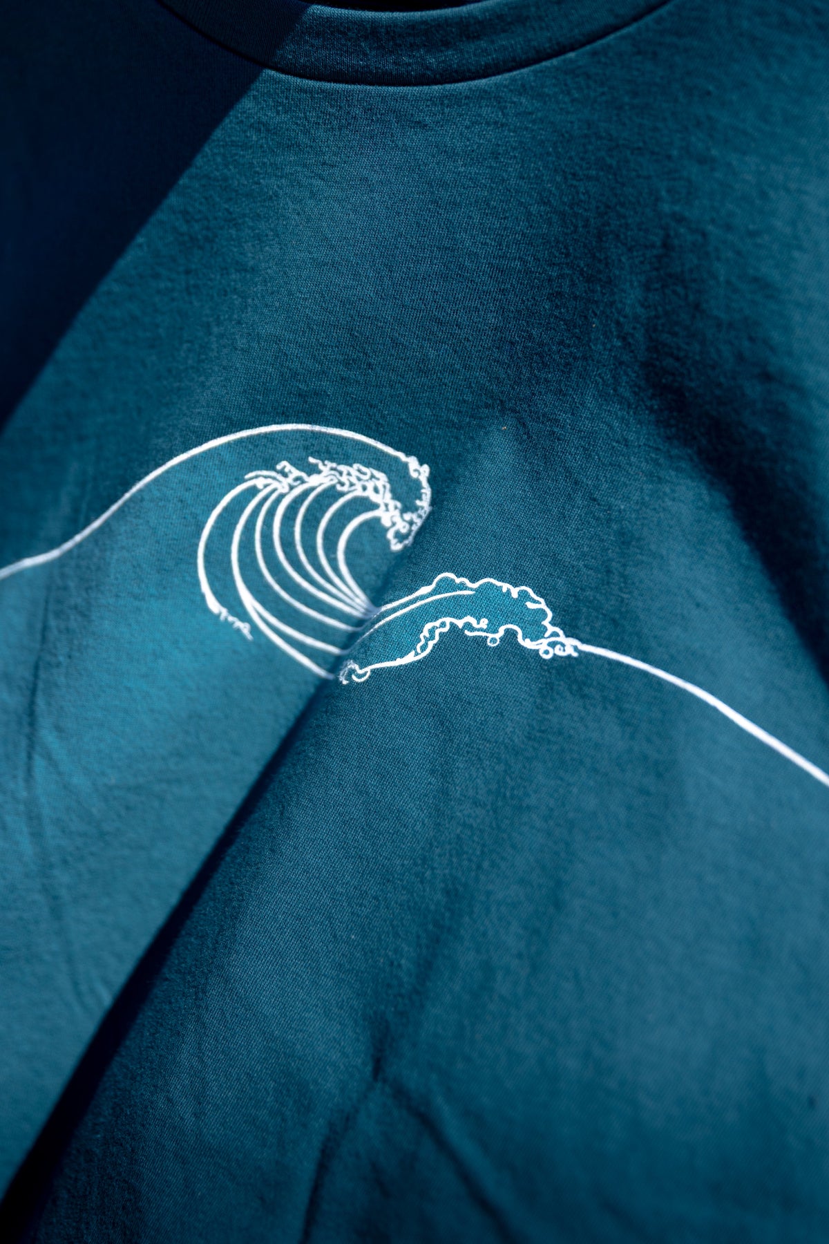 NEW WAVE - T-shirt unisexe 100 % coton biologique - Bleu océan