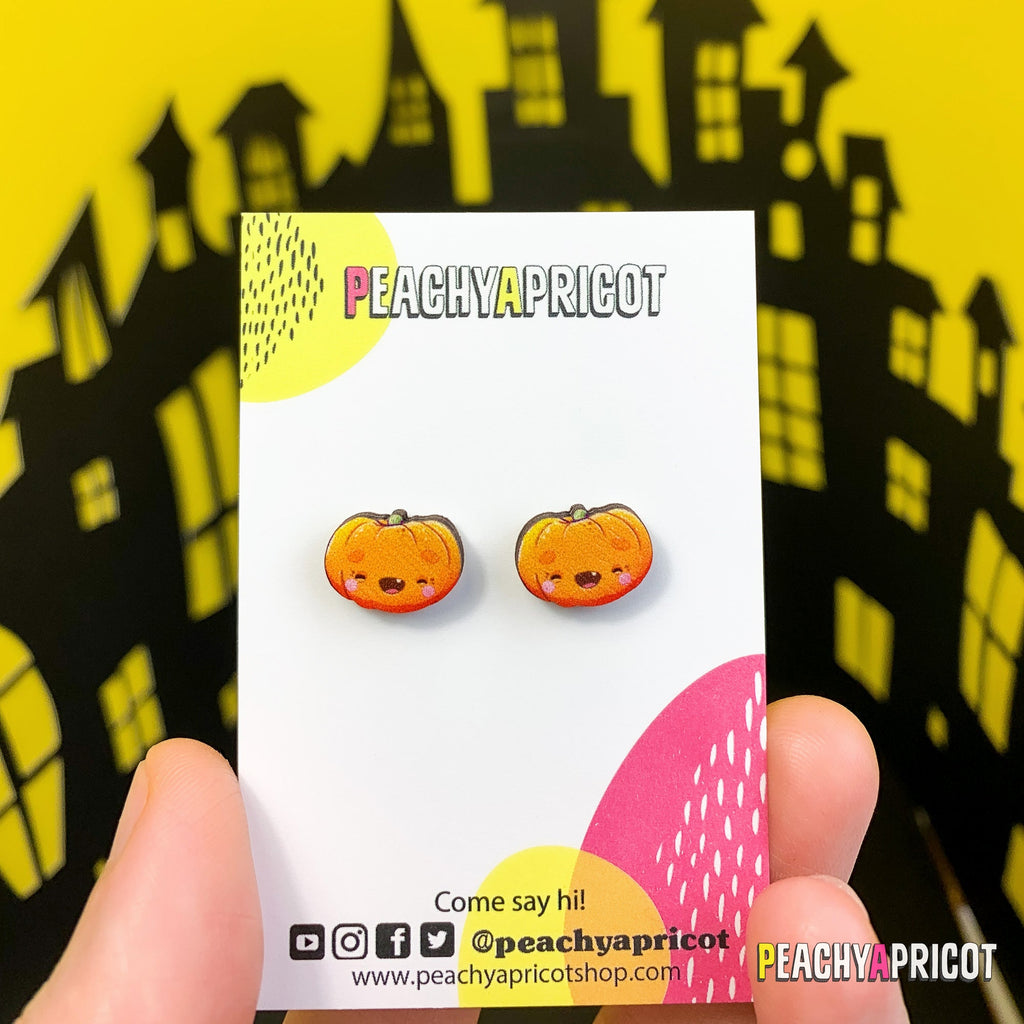 Boucles d'oreilles citrouille