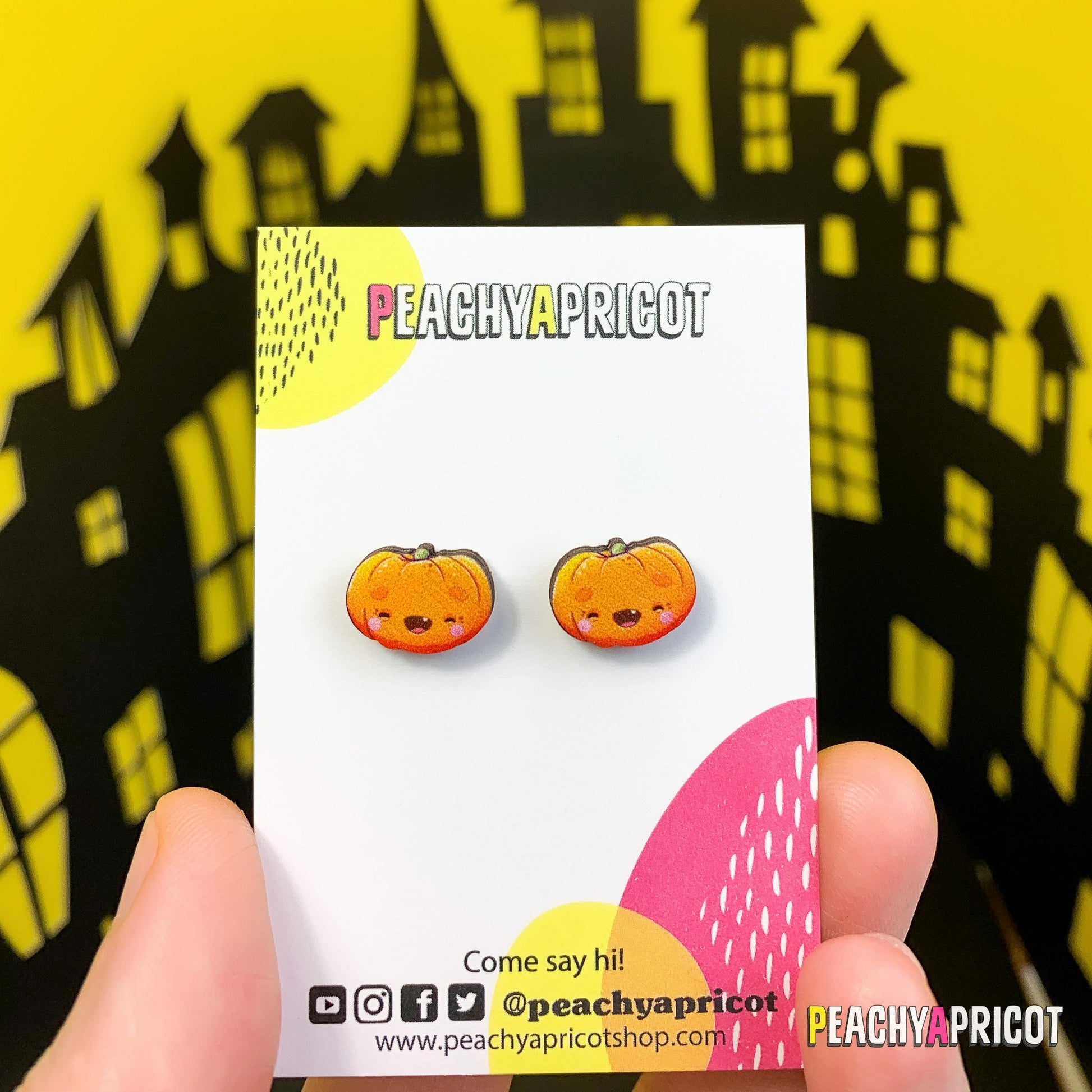 Boucles d'oreilles citrouille