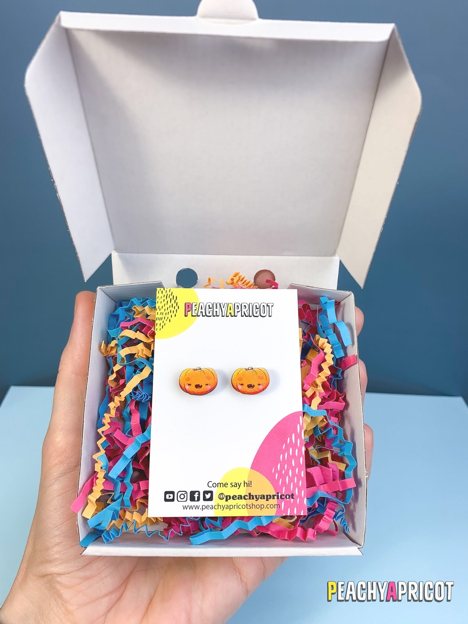 Boucles d'oreilles citrouille