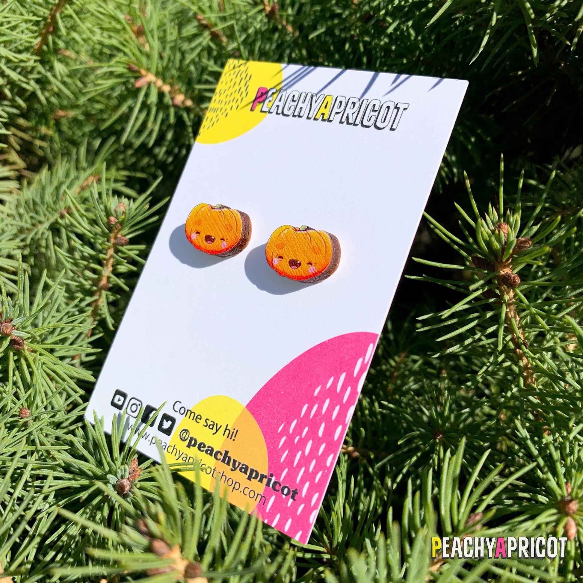 Boucles d'oreilles citrouille