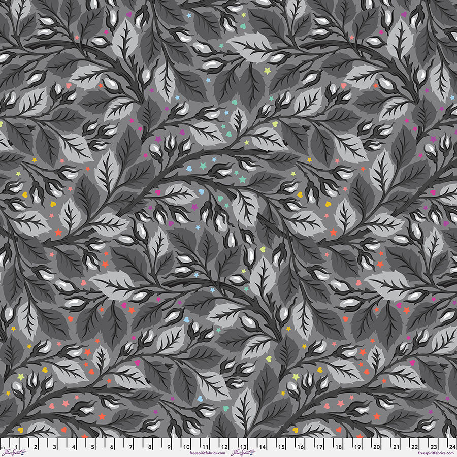 Tula Pink - Gray Work - Nip in the Bud - Shadow - 108in Wide Back - QBTP020.SHADOW