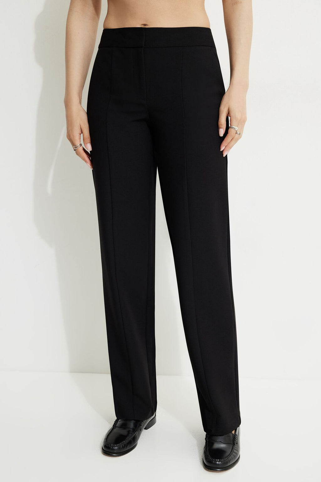 Mid Rise Straight Pants