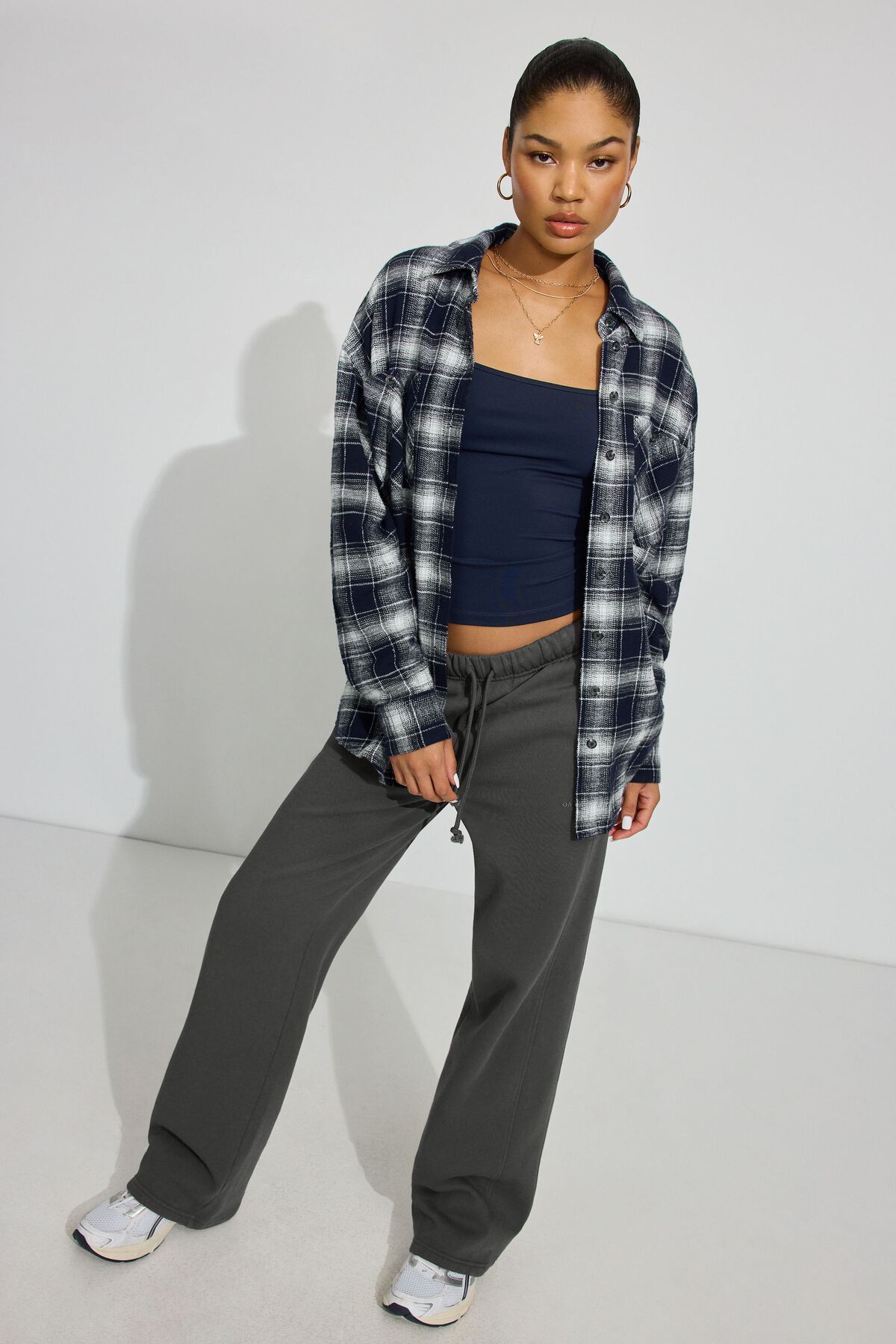 Chemise boutonnée à carreaux Noah