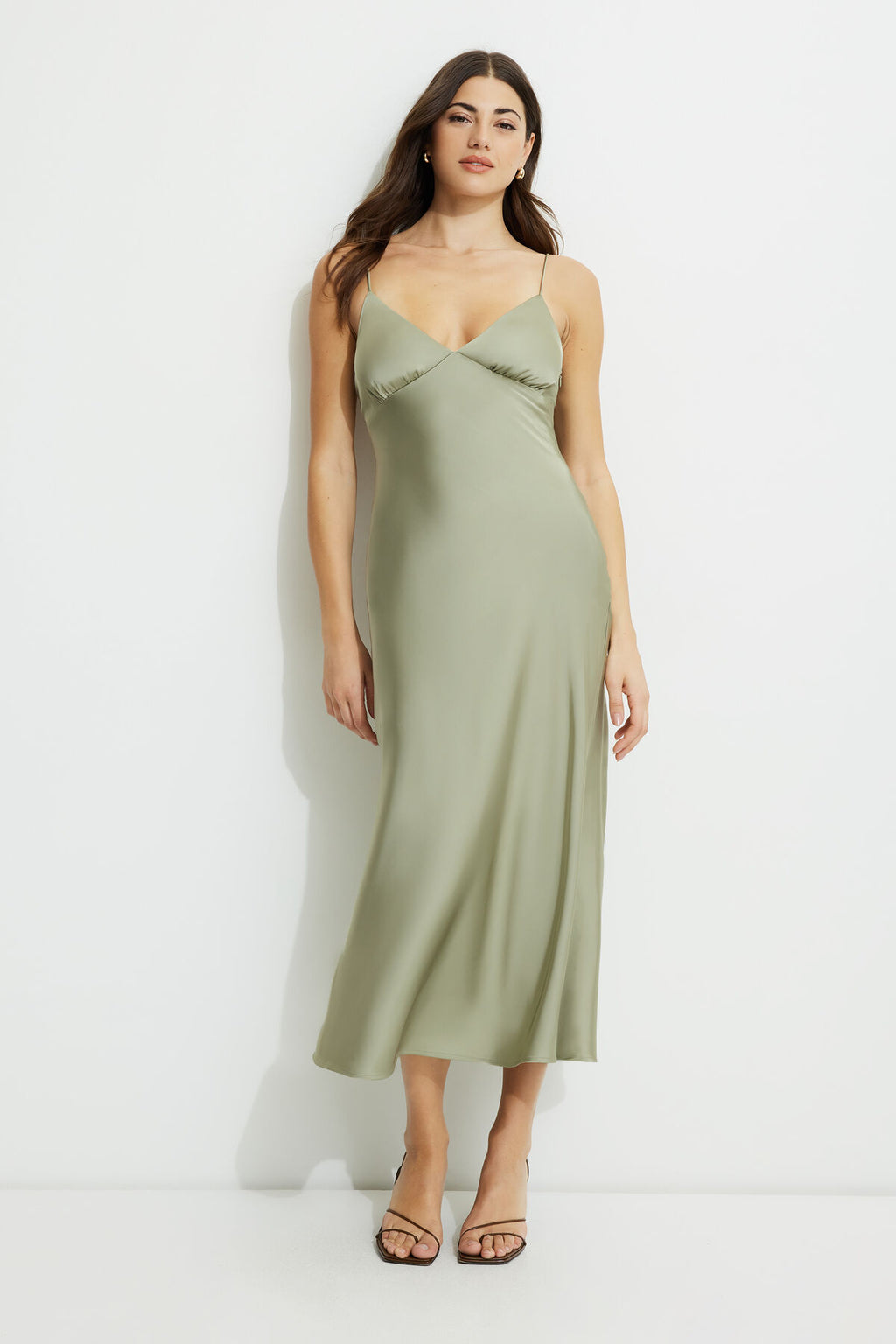 Sage Empire Bust Maxi Slip Dress
