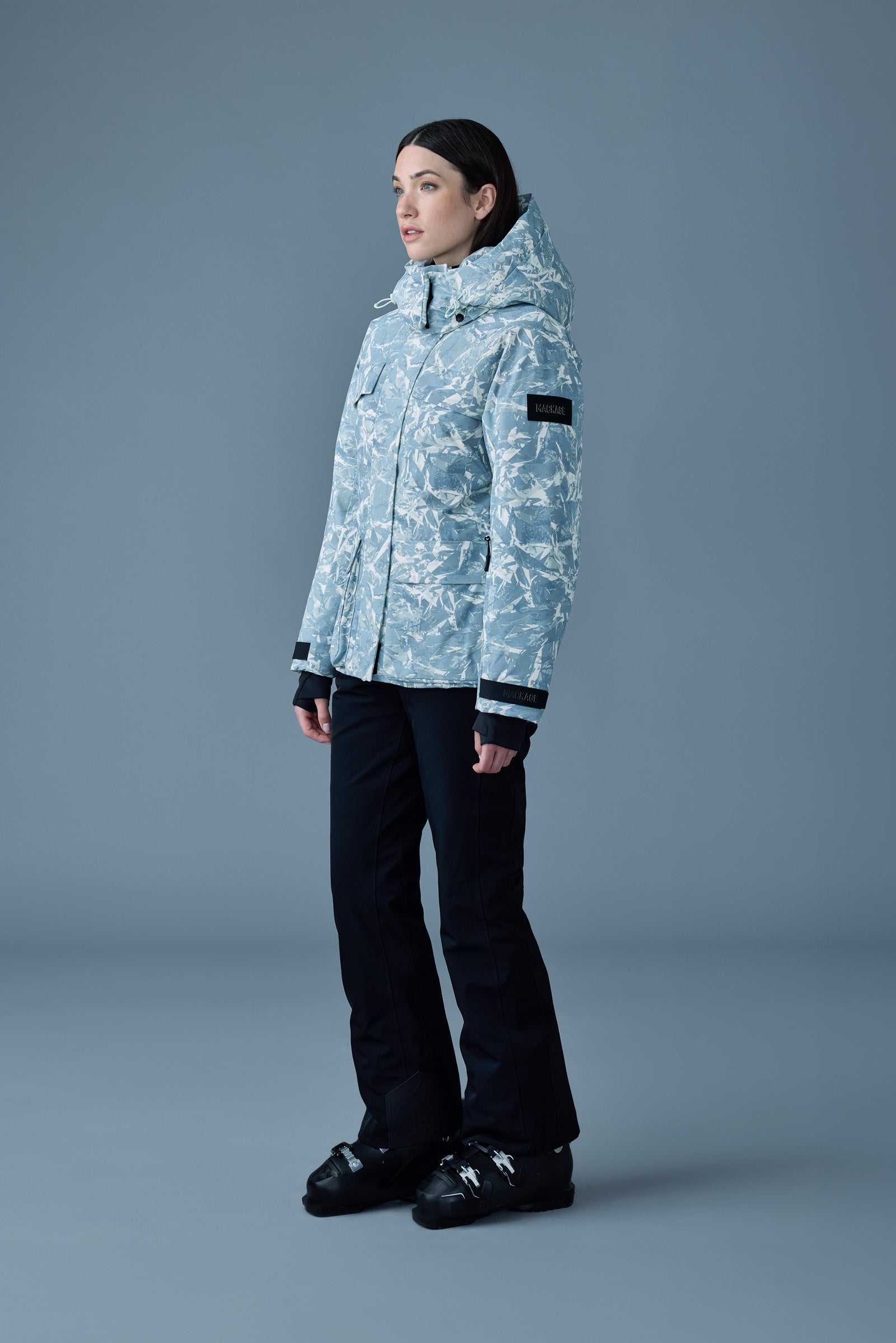 Veste de ski en duvet à imprimé Frost ICLYN-FP