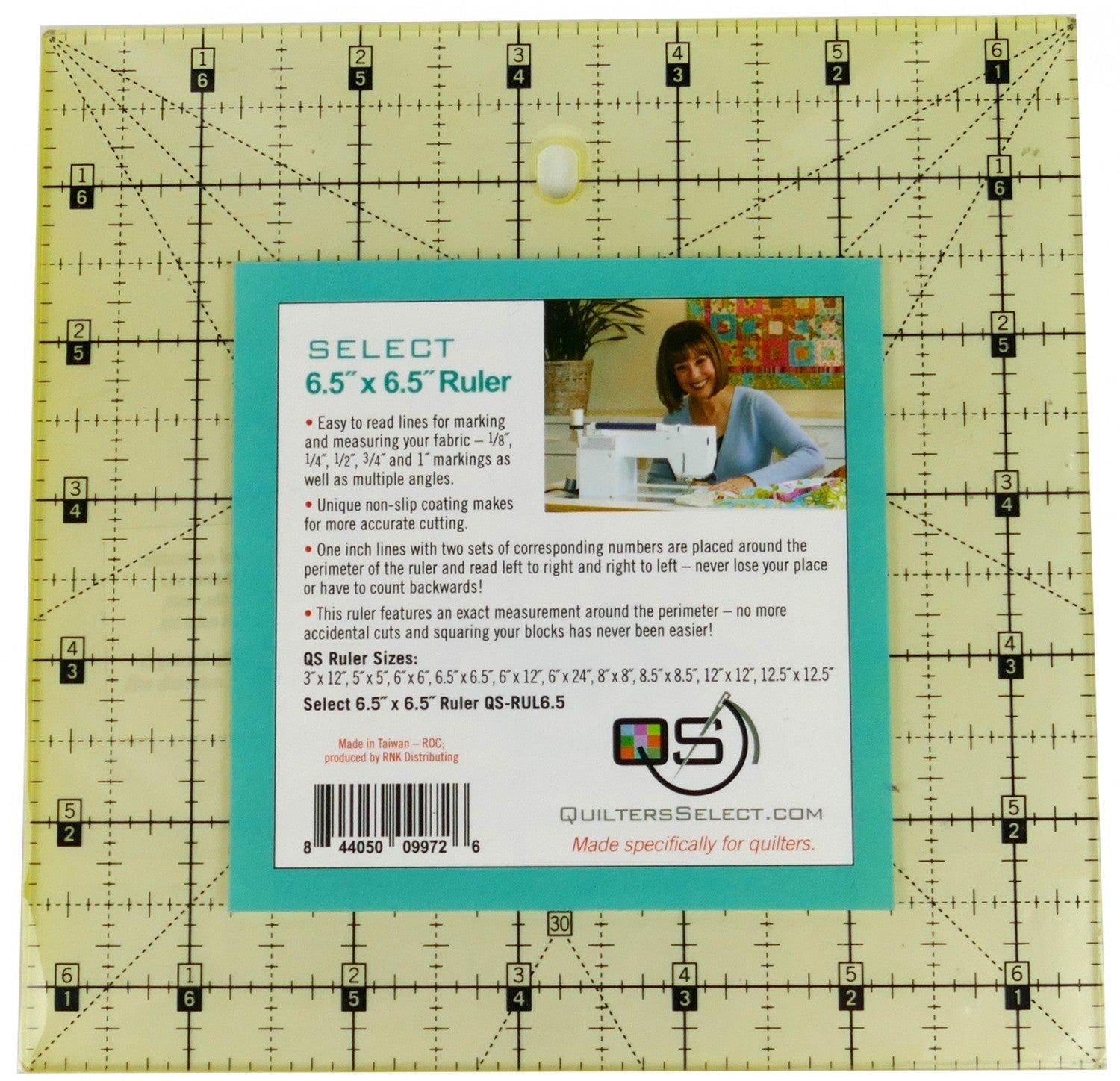 Règle de quilting Quilter's Select - 6,5" x 6,5"
