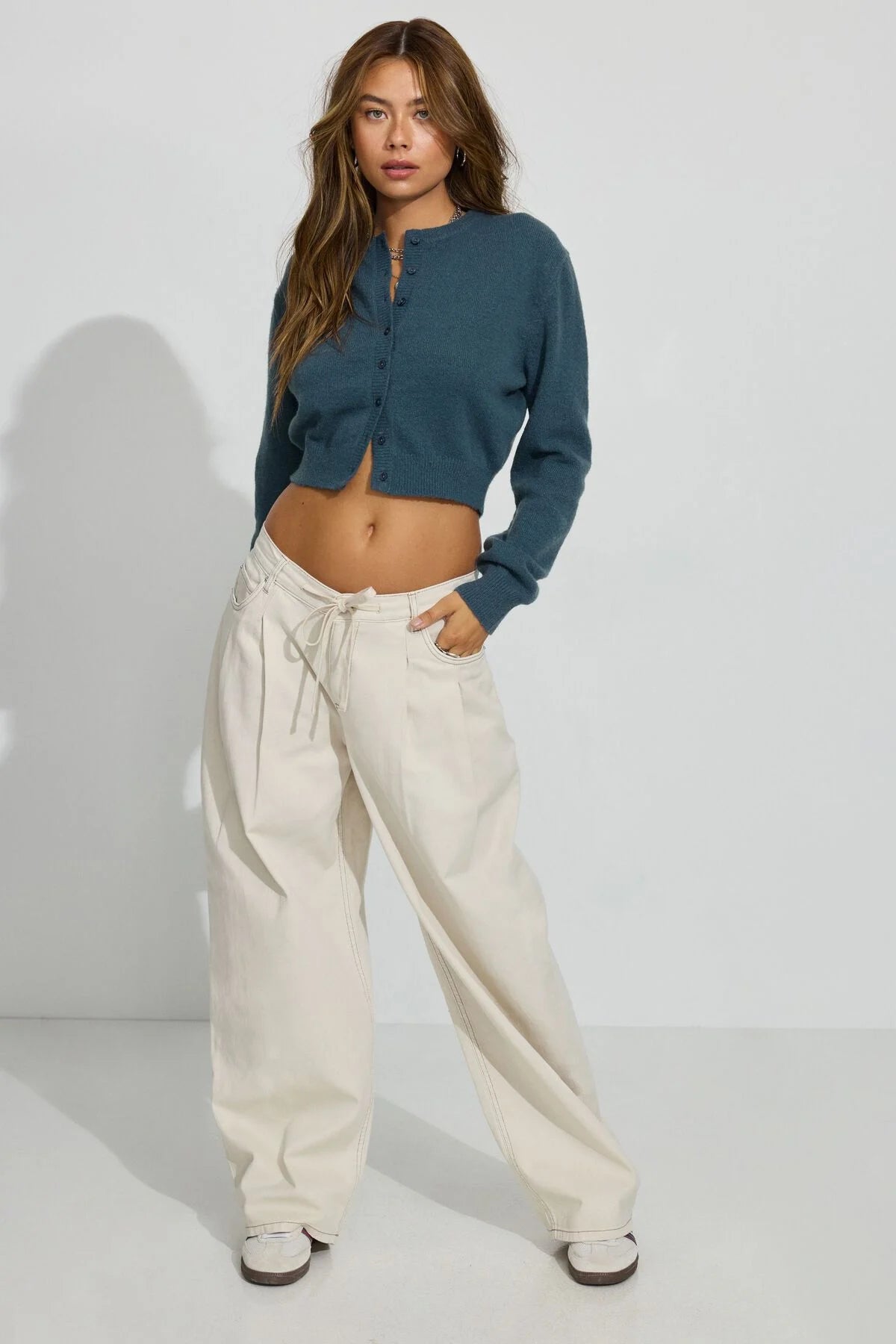Pantalon baggy taille basse Kenzie