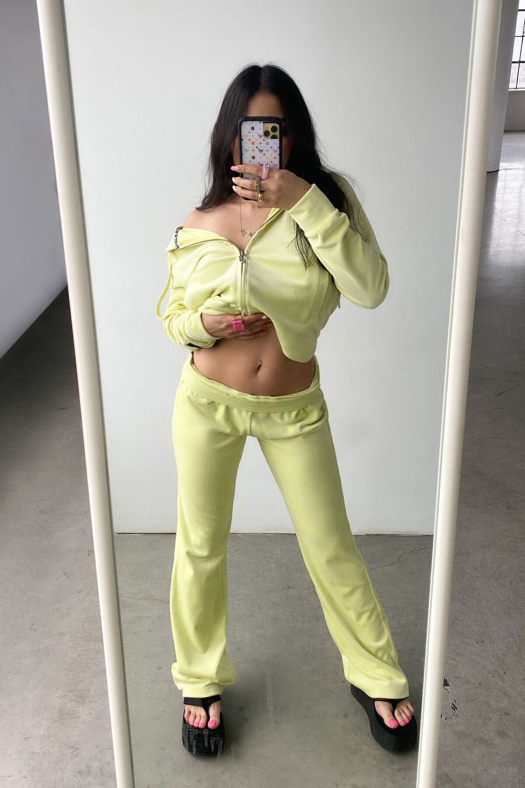 Pantalon de jogging évasé en velours JUICY COUTURE