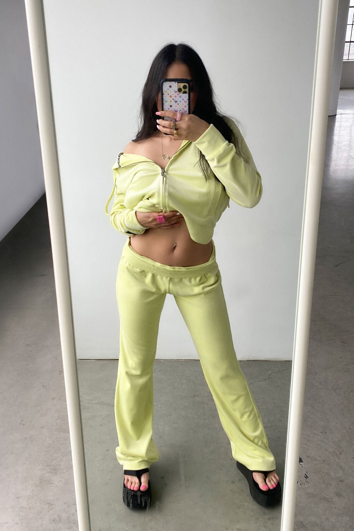 Pantalon de jogging évasé en velours JUICY COUTURE