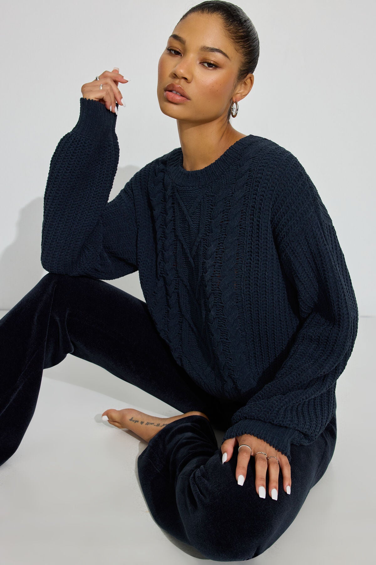 Pull surdimensionné en chenille