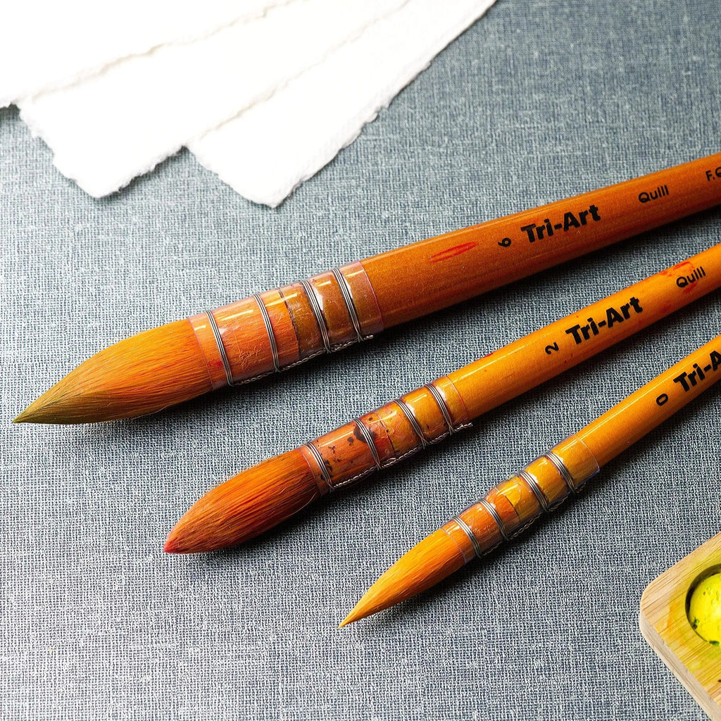 Tri-Art Artist Brushes - Short Synthetic - WC/Acryl - Quill