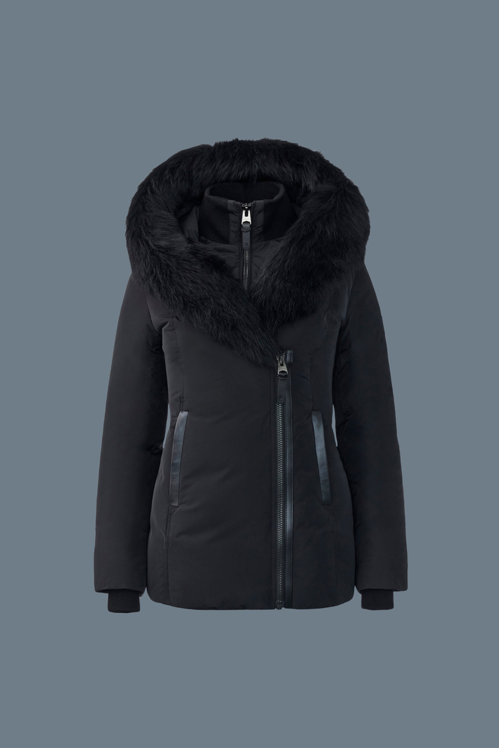Manteau en duvet ADALI avec col Signature Mackage en peau de mouton