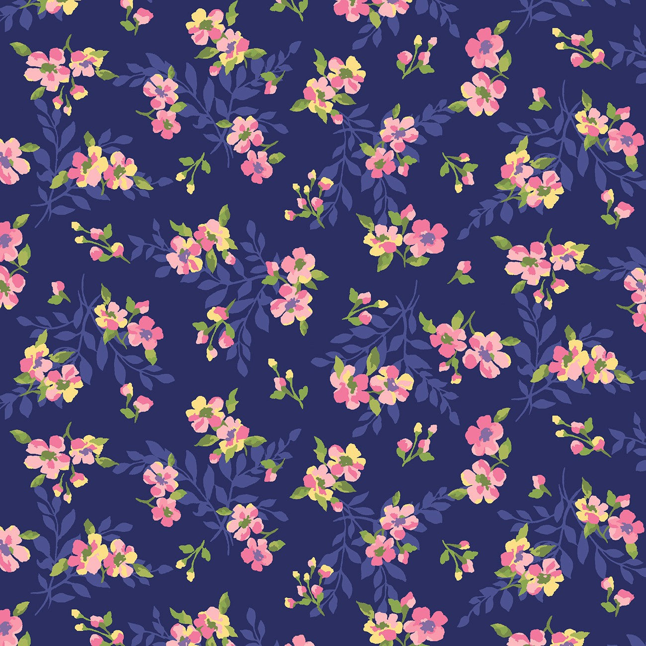 Laura Berringer - Rethink Pinks - Fleurons bleus - R210149-BLUE