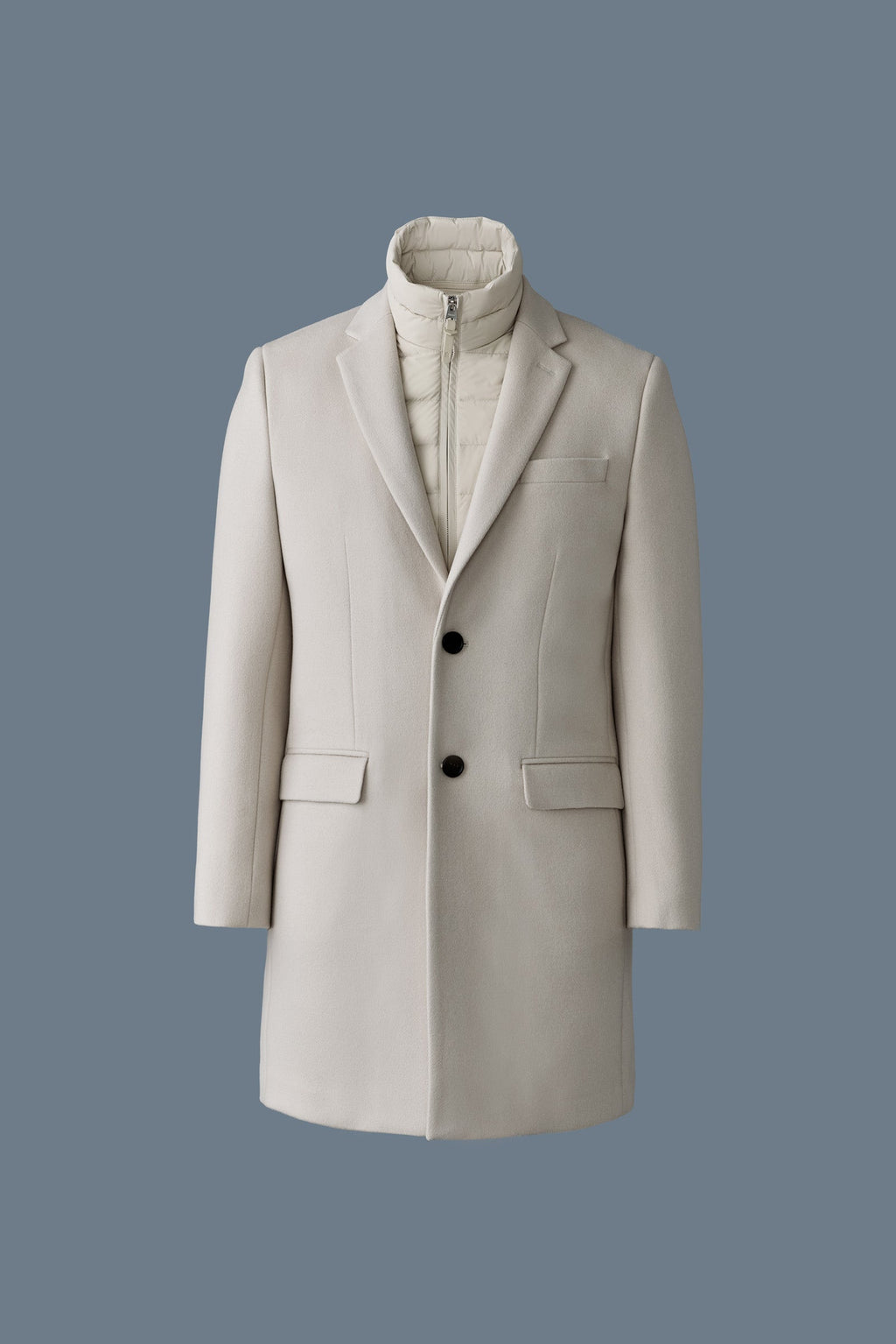 SKAI-SLB 3-in-1 wool coat with removable down liner