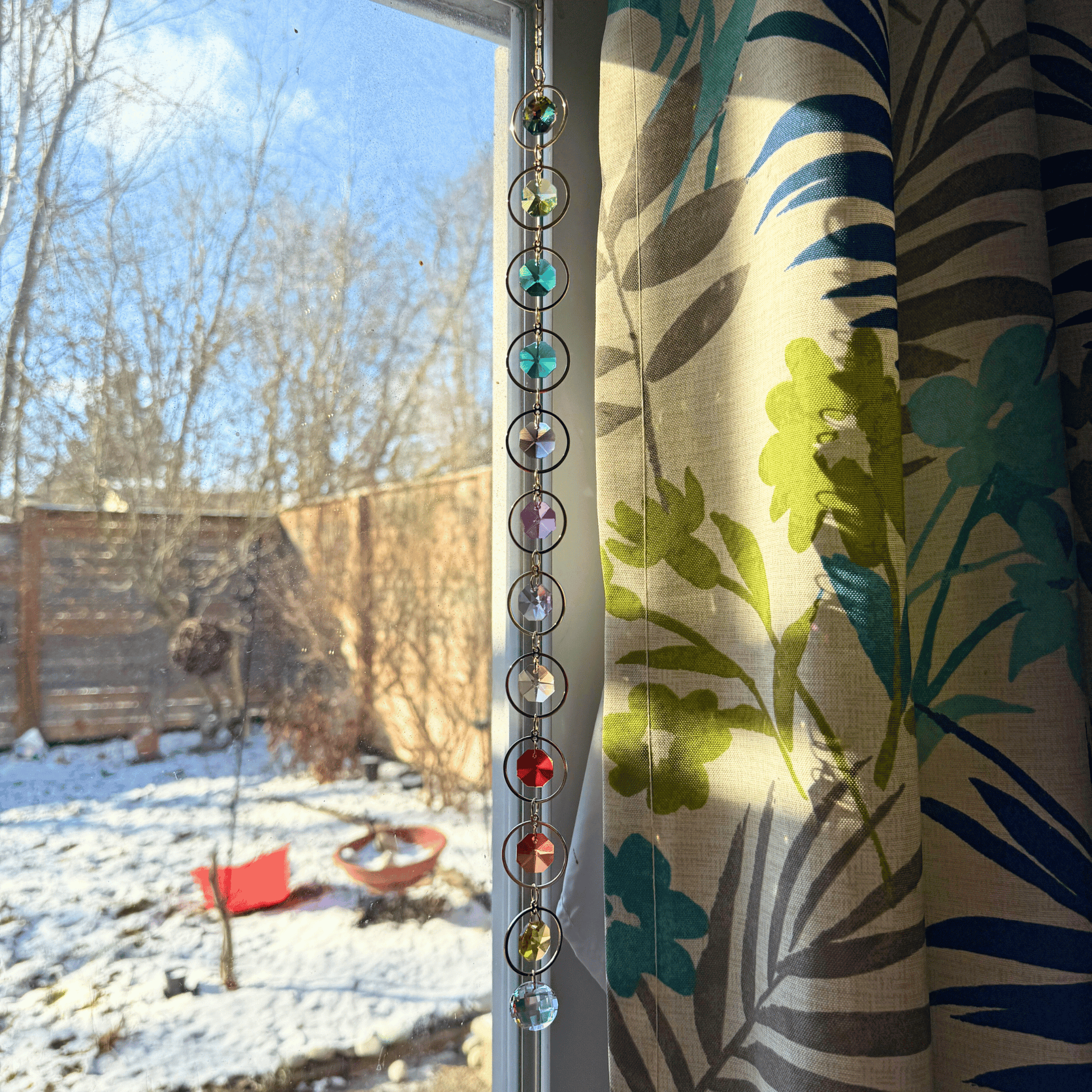 Rainbow Dot Prism Suncatcher