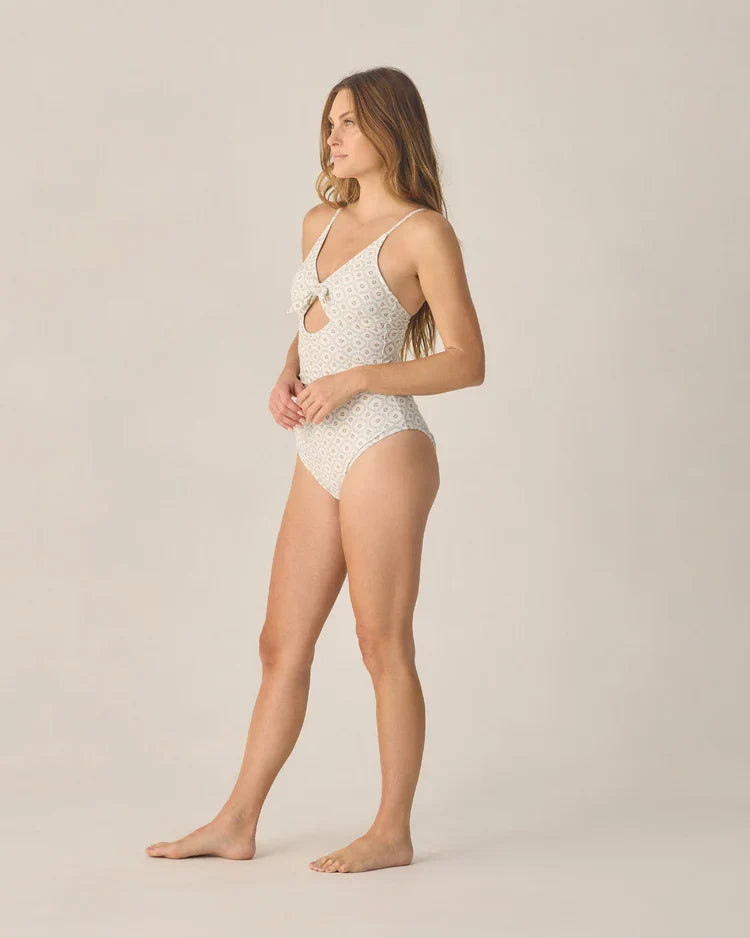 Women's Keyhole One-Piece | Green Fleur | Rylee & Cru