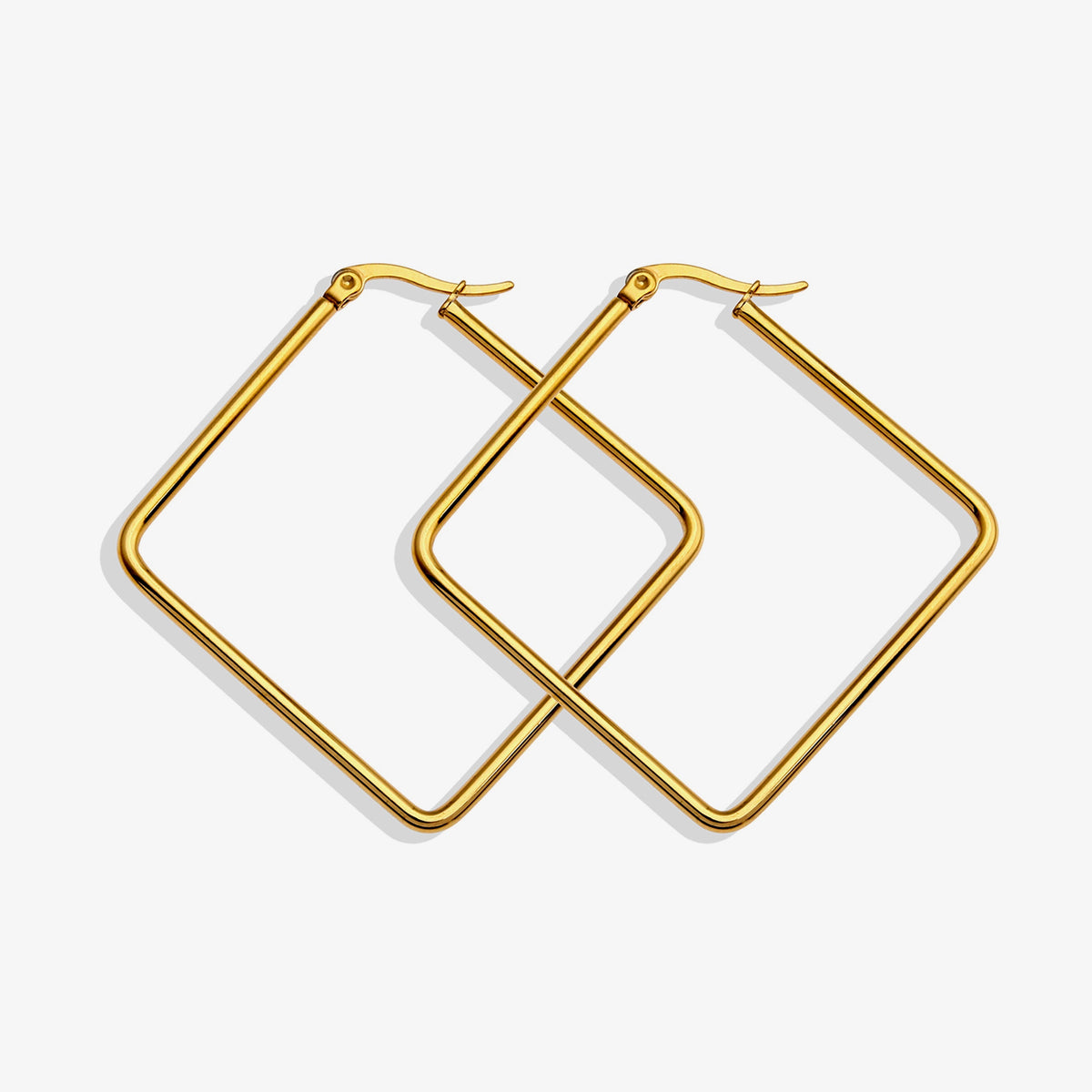 REILYNN Square Shaped  Gold Hoops