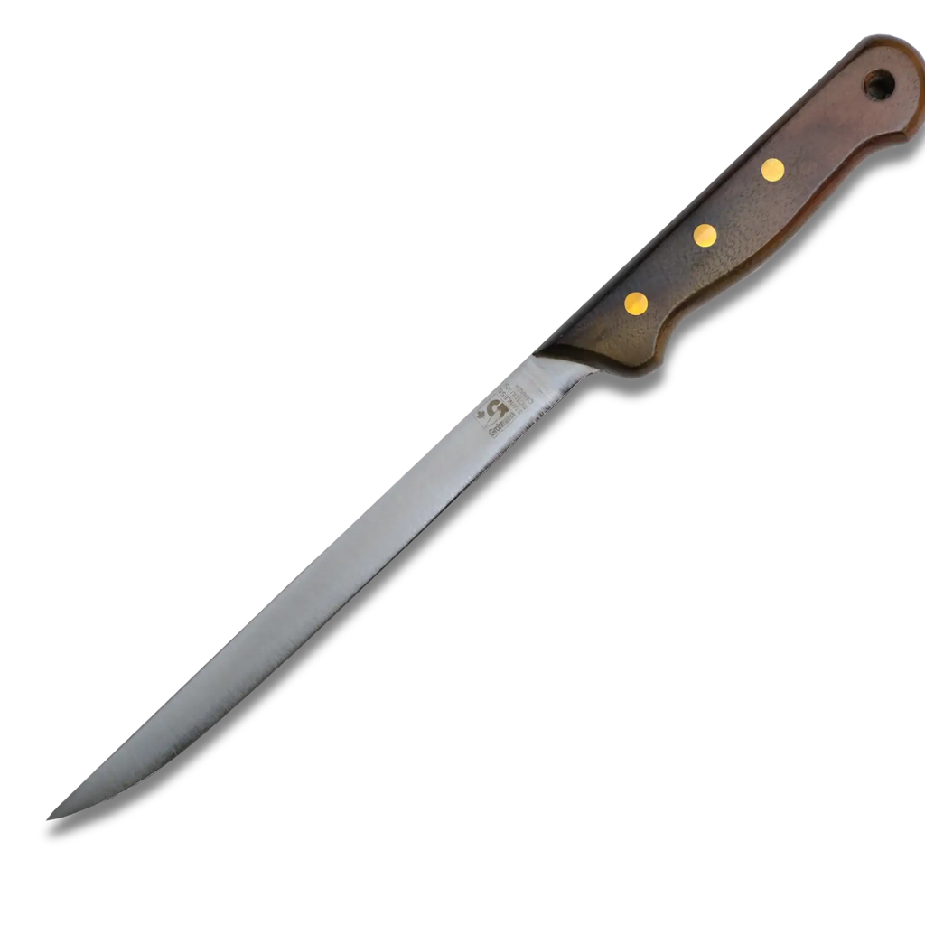 Regular Line Fillet Knife & Leather Sheath 8" Blade