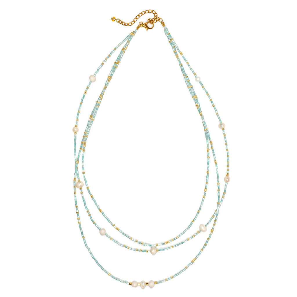 Triple Strand Necklace With Pearls