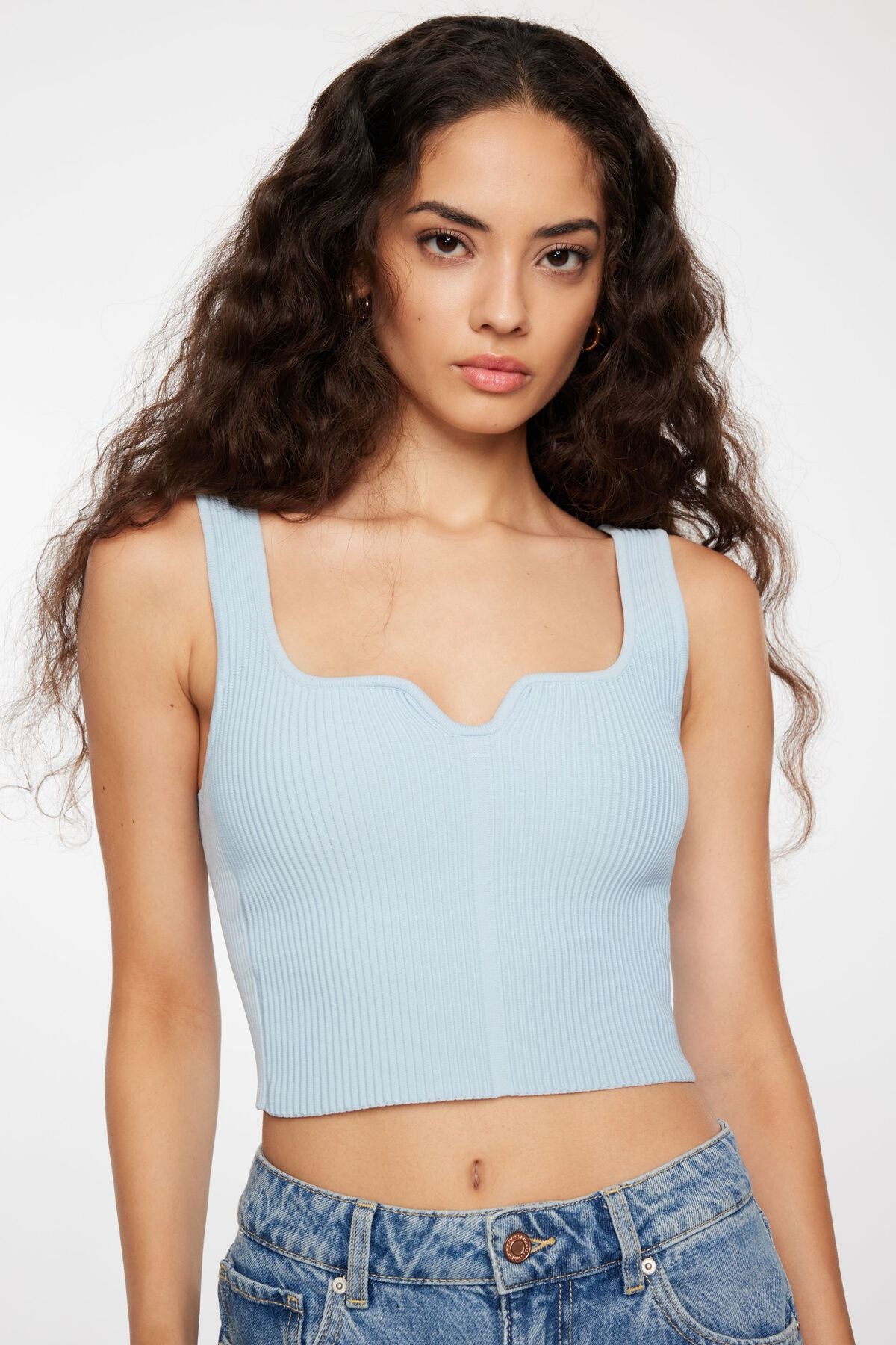Nylon Sweater Tank Top