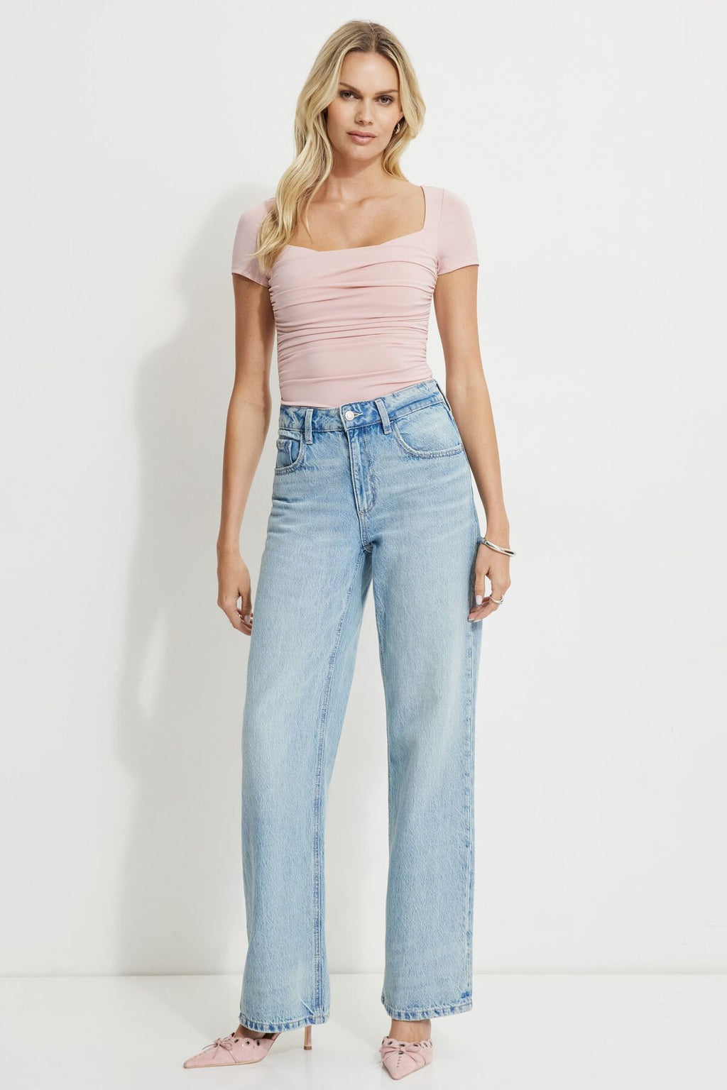 Shirred Sweetheart Bodysuit