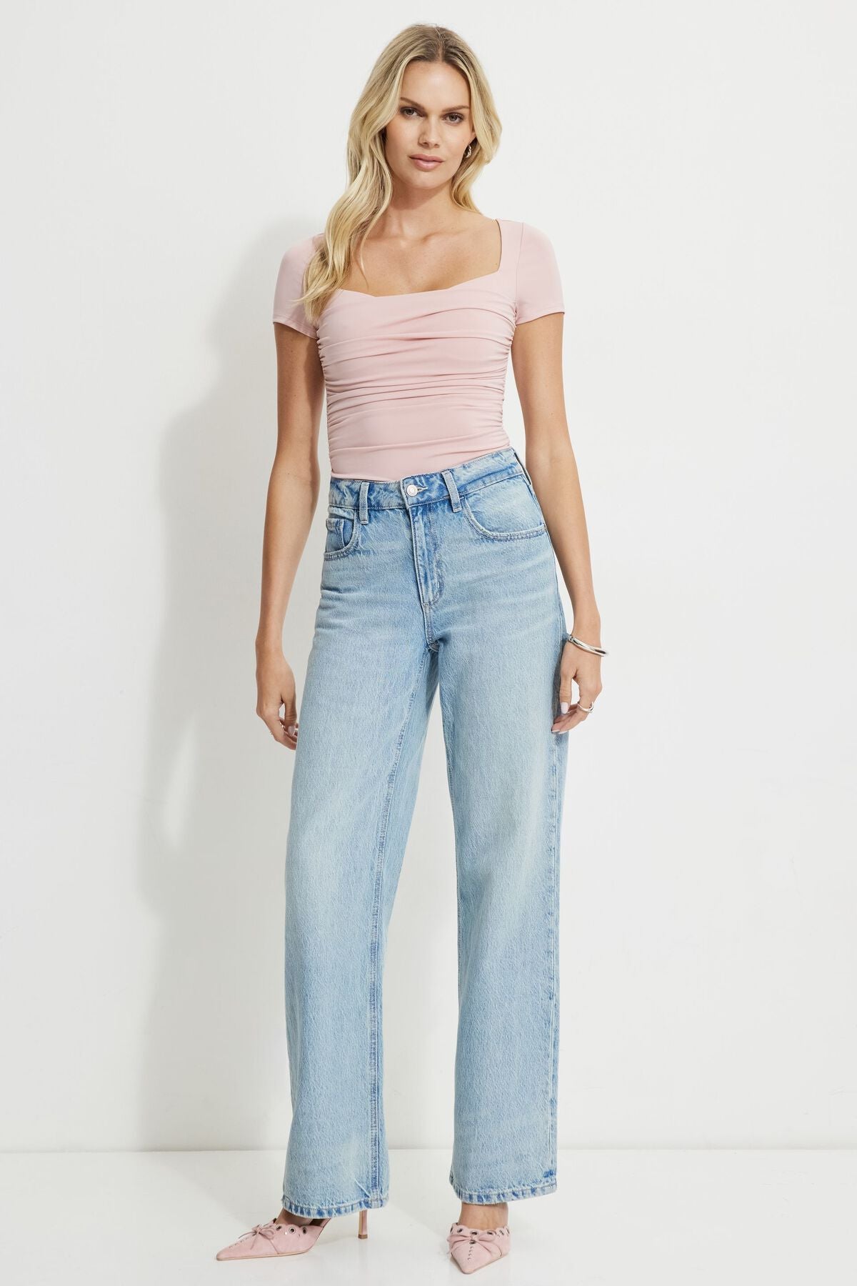 Shirred Sweetheart Bodysuit