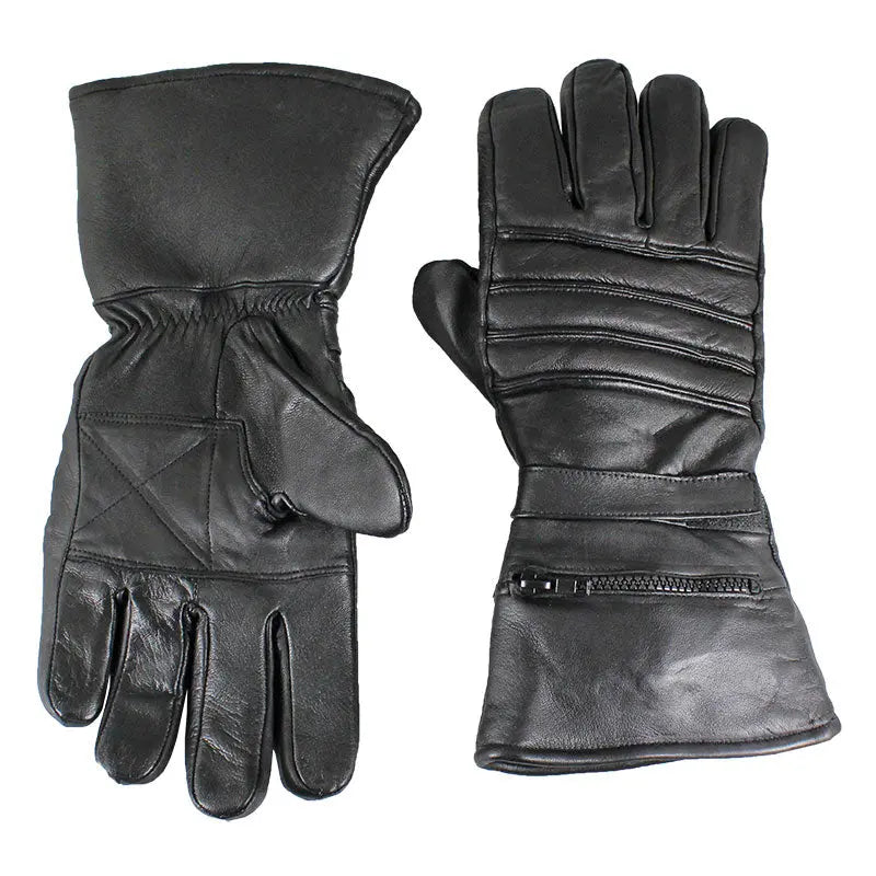Gants de moto en cuir pour homme Open Road avec housse imperméable
